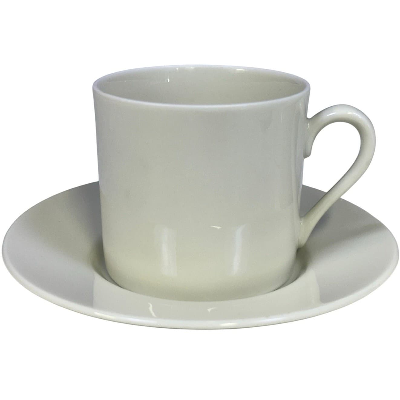 White Demitasse Espresso Cup and Saucer Sets-Three Sets - Thumbnail 2