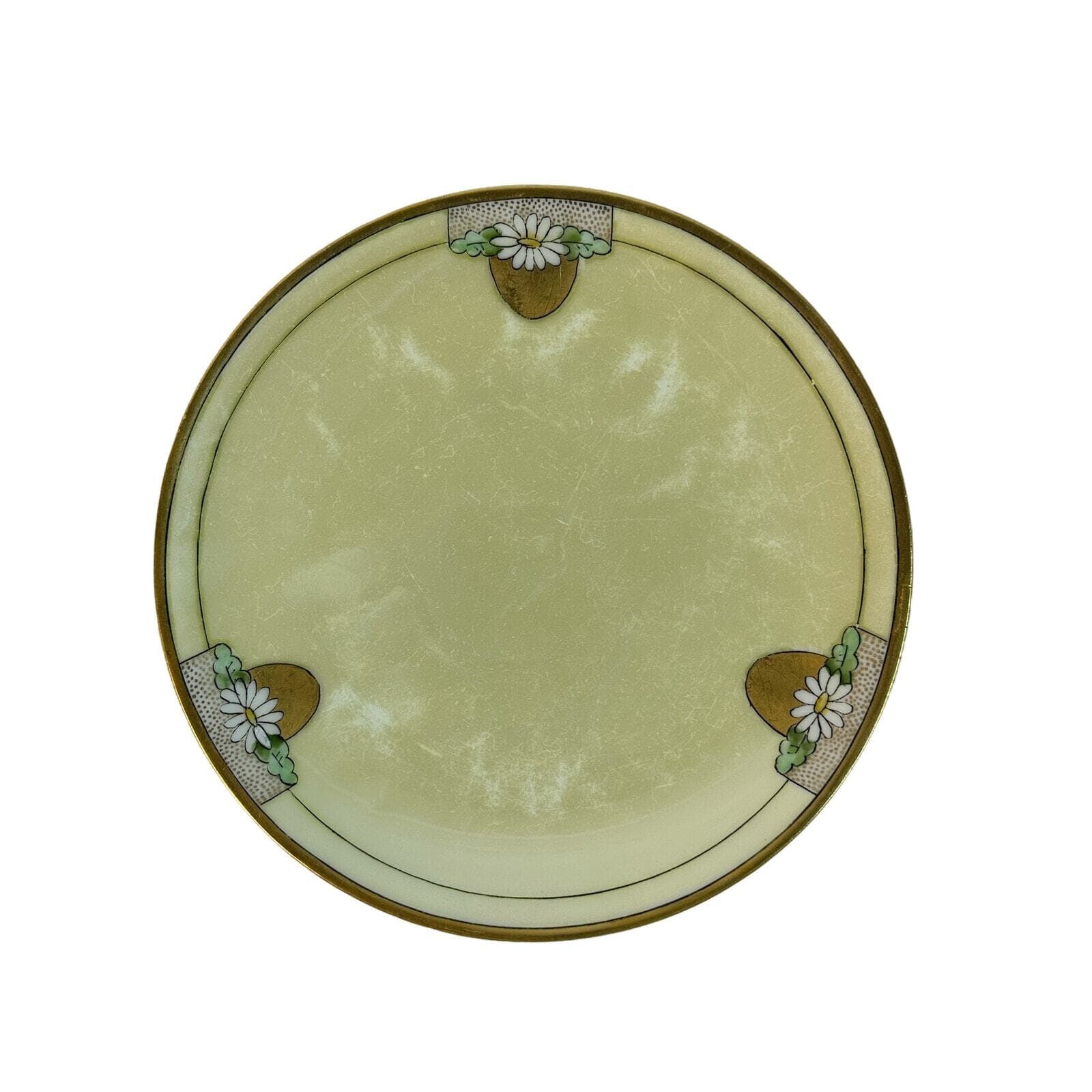 Art Nouveau 4 Piece Thomas Bavaria Luncheon Set Light Yellow & Daisy design VTG - Thumbnail 6