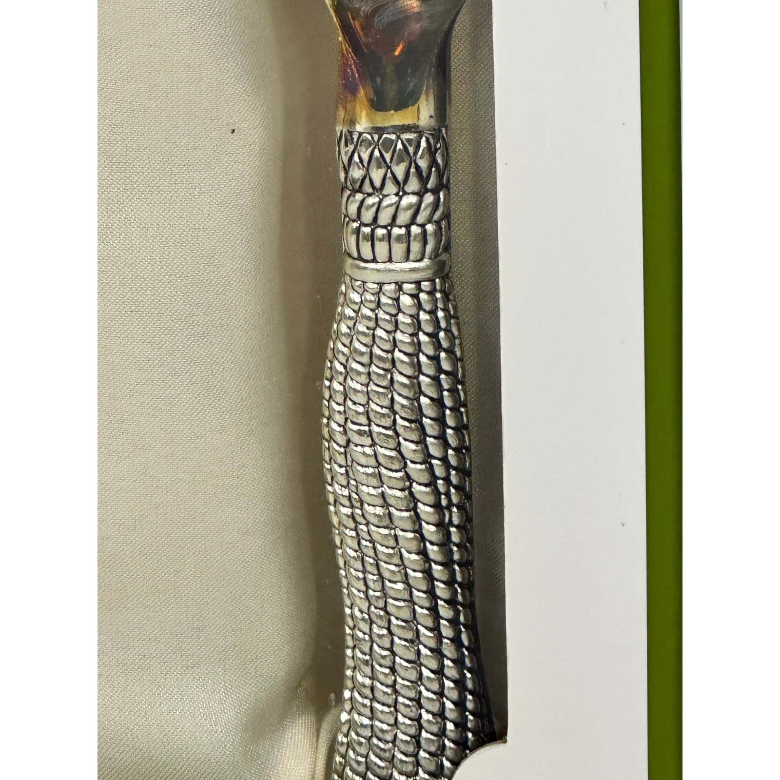 Grace Tea Ware Silverplate Elegant Beaded Handle Cake Knife and Server - Thumbnail 5
