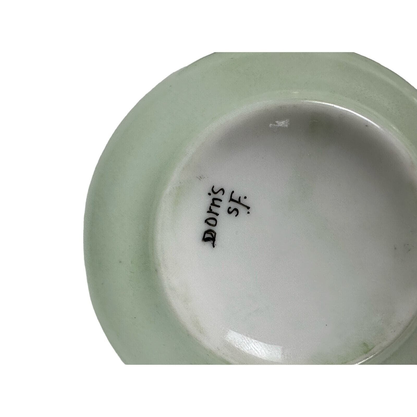 Art Neuveau Thomas Bavaria 4 Piece Luncheon Set Mint Green & Pink Floral Repair - Thumbnail 11