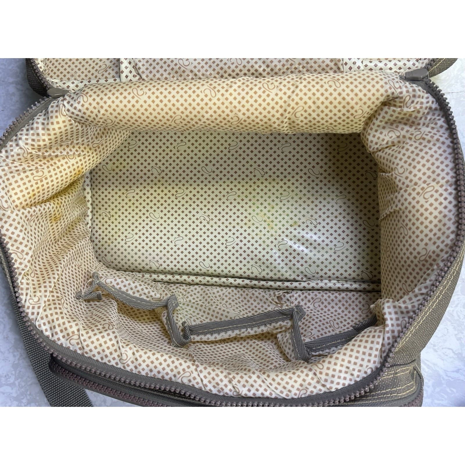 Ricardo Beverly Hills 13" Cosmetic/Carryon Canvas/Leather Bag Shoulder Strap - Thumbnail 12
