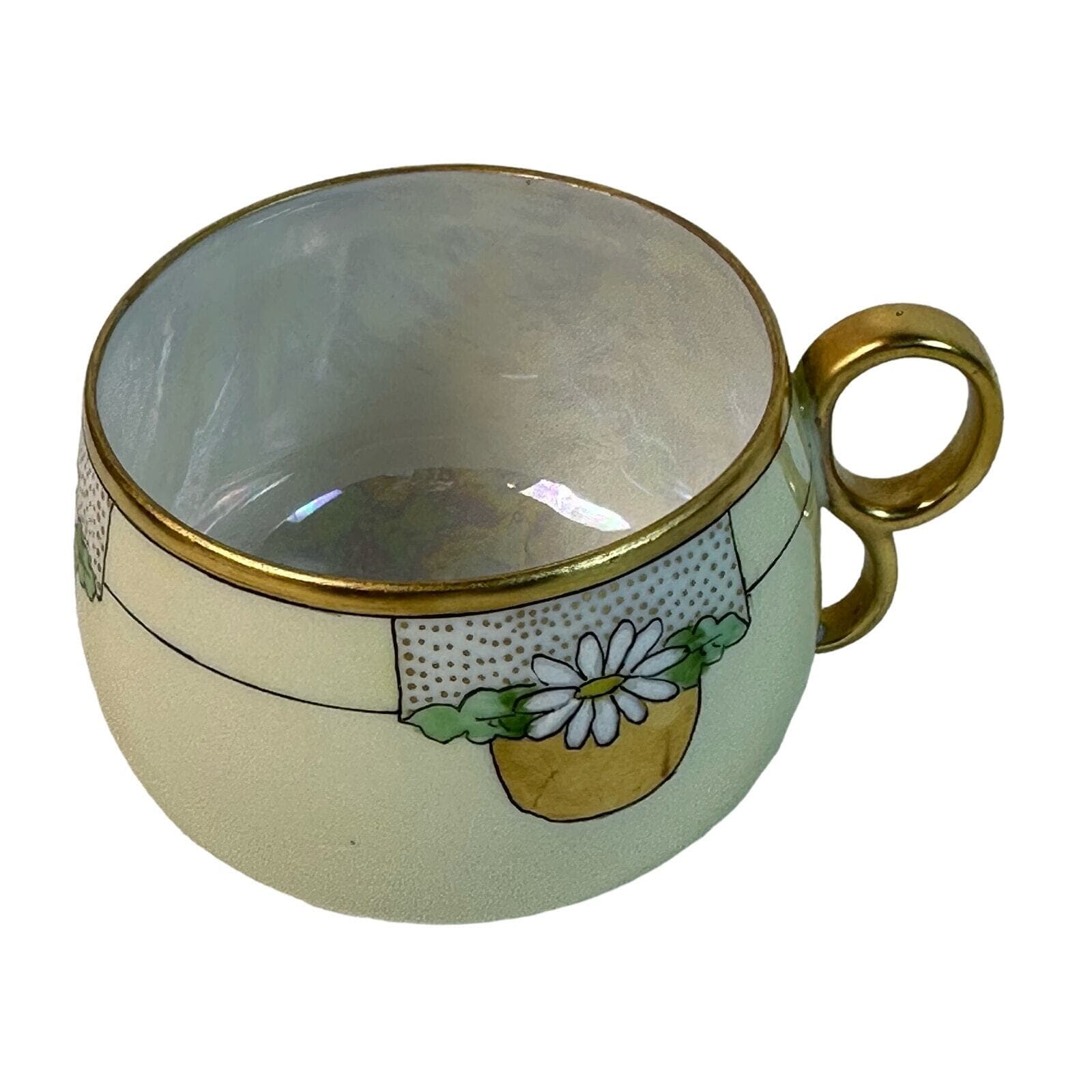 Art Nouveau 4 Piece Thomas Bavaria Luncheon Set Light Yellow & Daisy design VTG - Thumbnail 9