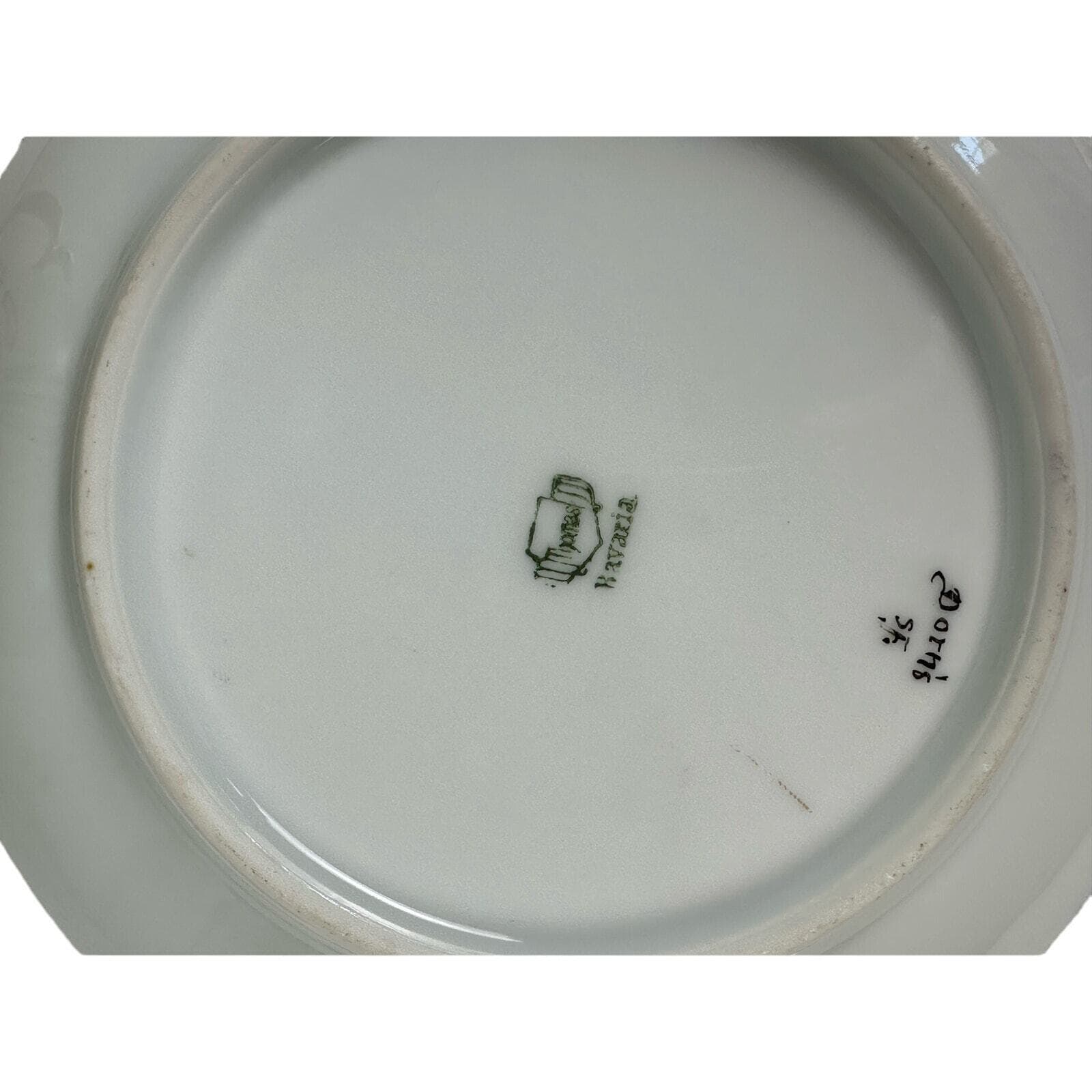 Art Neuveau Thomas Bavaria 4 Piece Luncheon Set Mint Green & Pink Floral Repair - Thumbnail 12