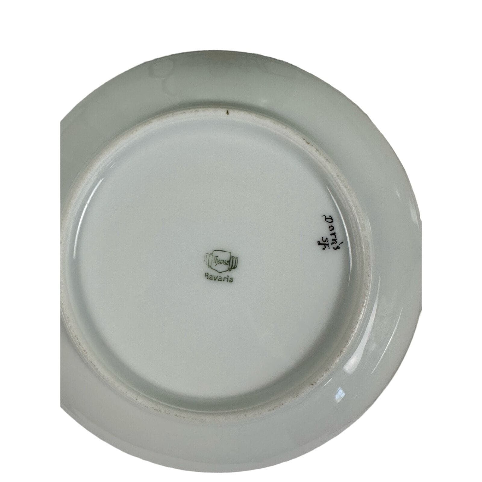 Art Nouveau Thomas Bavaria 4 Piece Luncheon Set Light Apple Green & Butterfly - Thumbnail 9