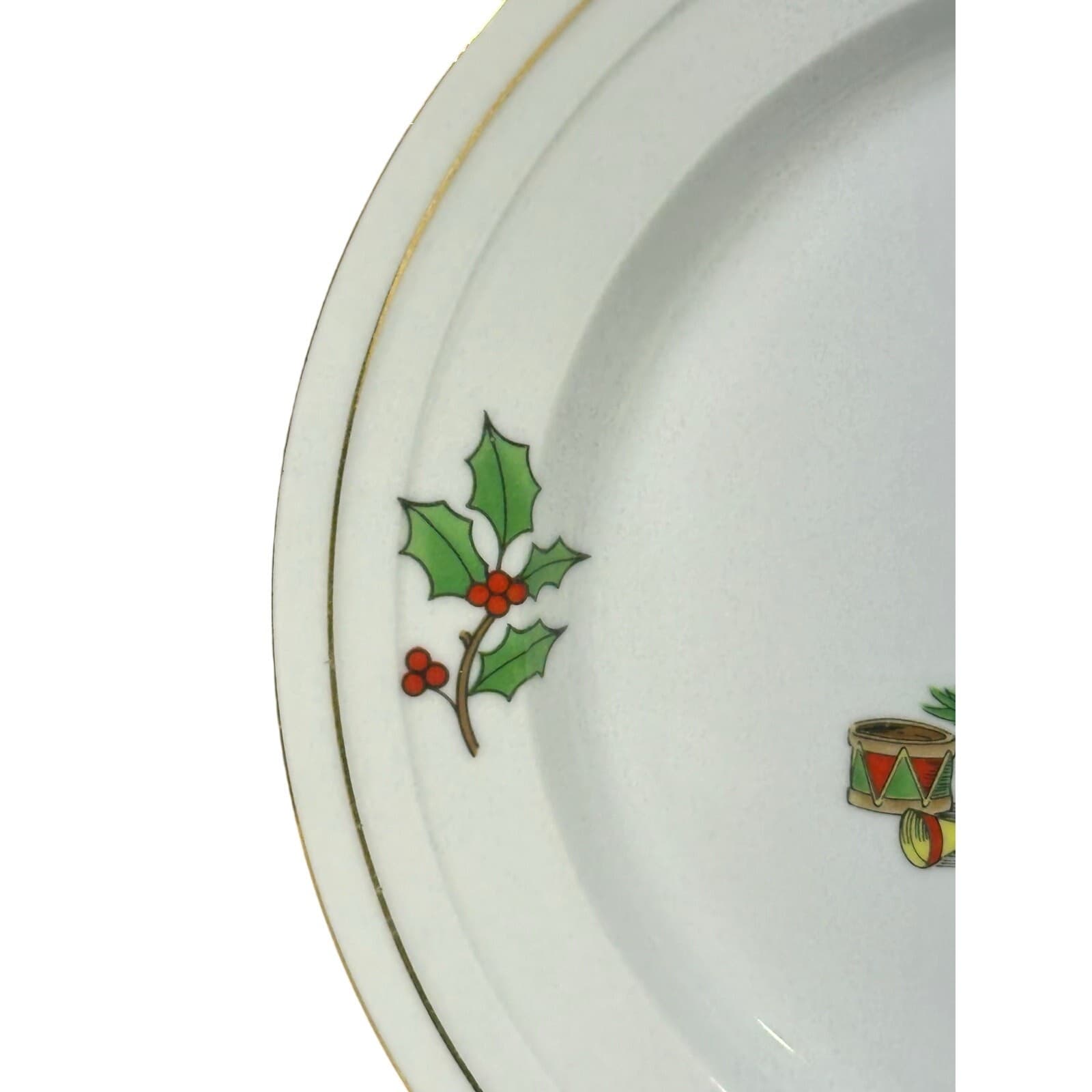 Tienshan Retired 1996-1999 'Holiday Hostess' 8.25" Salad Plates-Set of 7 - Thumbnail 3