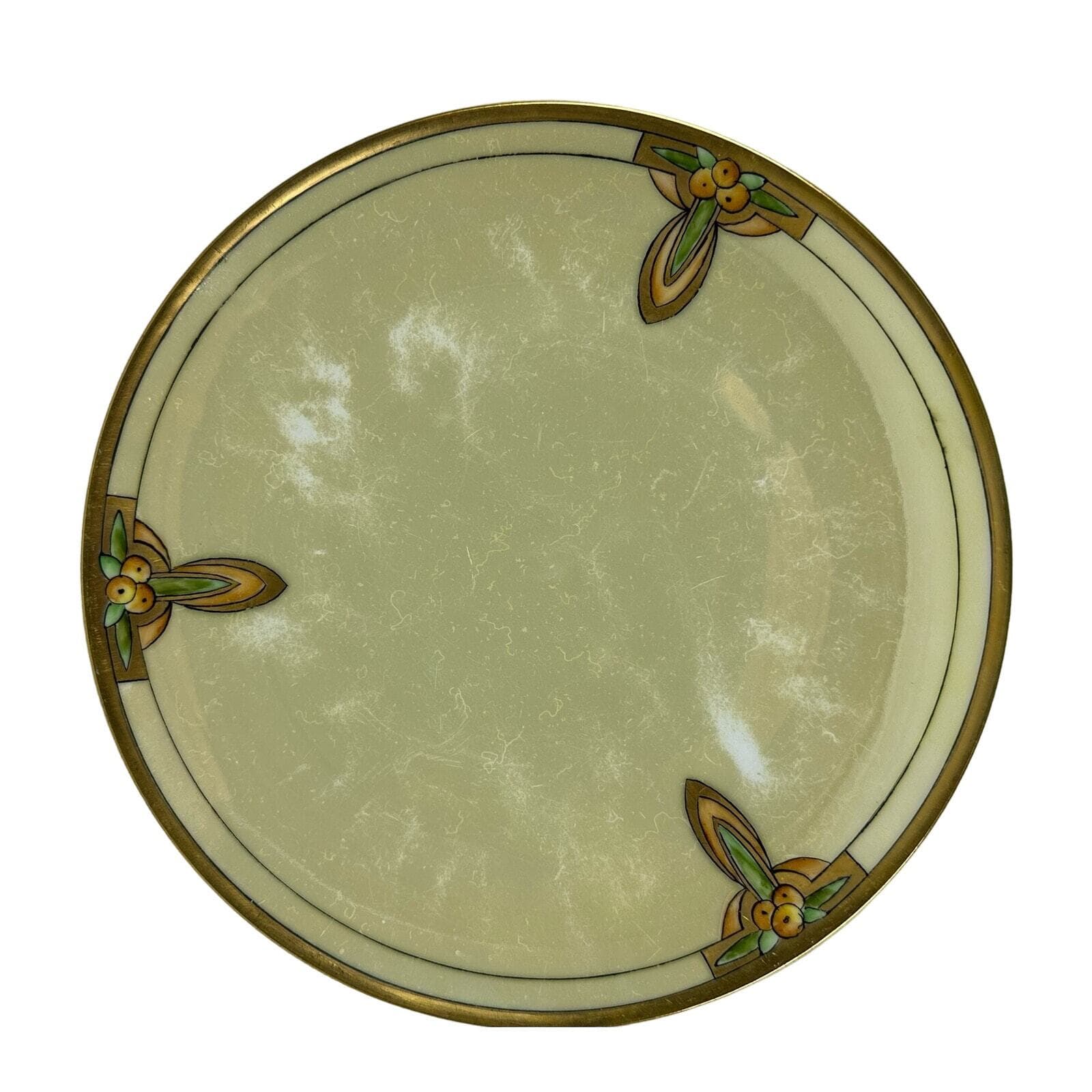 Art Nevo Thomas Bavaria 4 piece Luncheon in Light Sun Yellow & oranges Gold Rim - Thumbnail 6