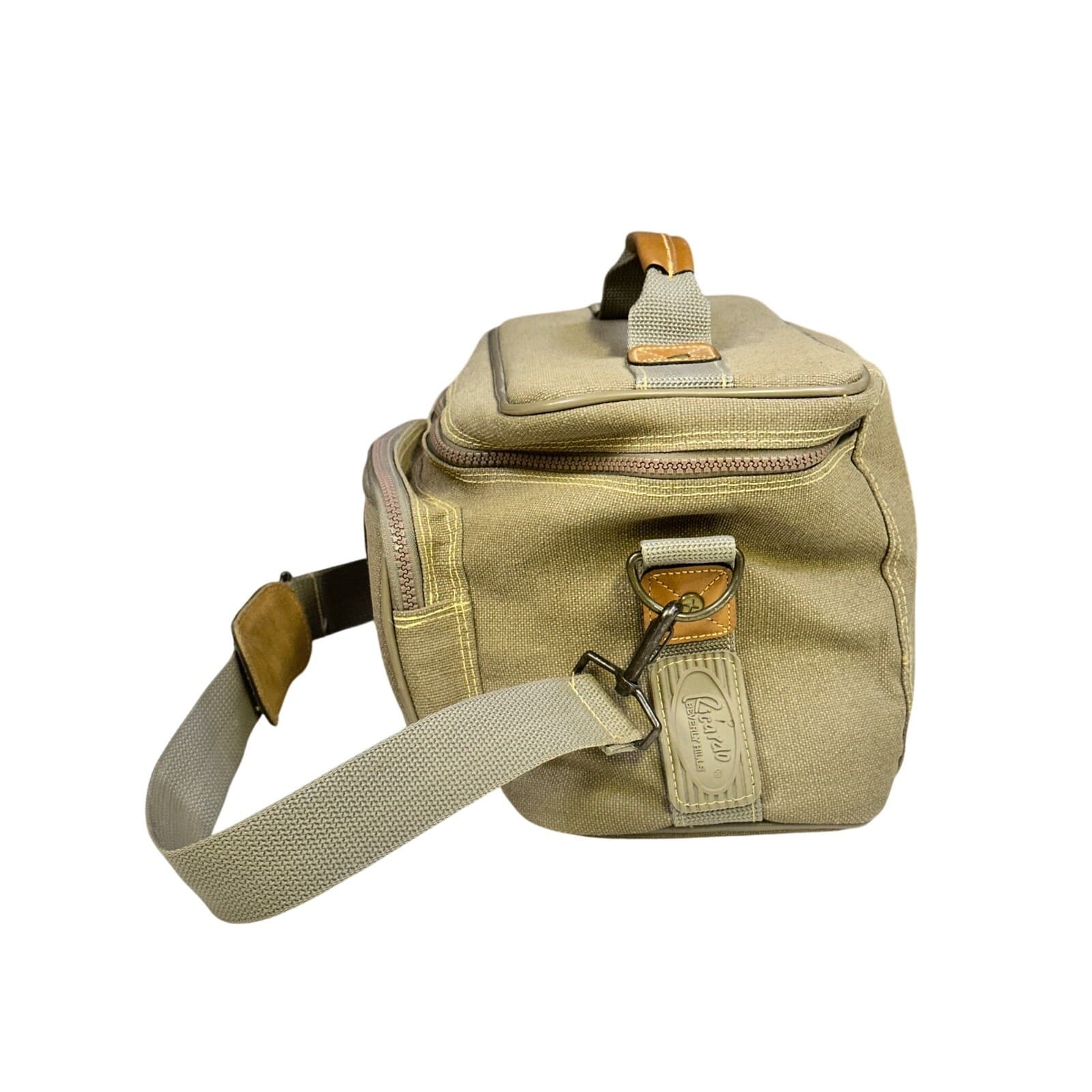 Ricardo Beverly Hills 13" Cosmetic/Carryon Canvas/Leather Bag Shoulder Strap - Thumbnail 6