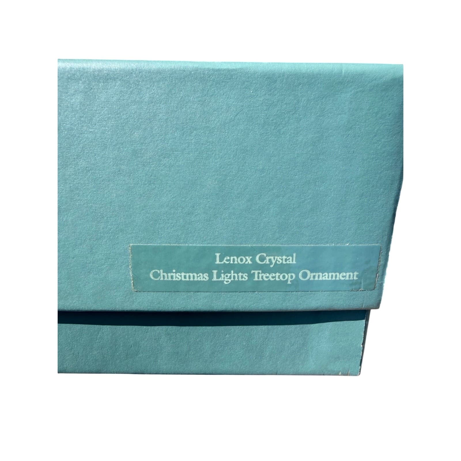 Lenox 1989 Christmas Lights Crystal Ornament Ball Spire Cut Frosted Glass w Box - Thumbnail 8