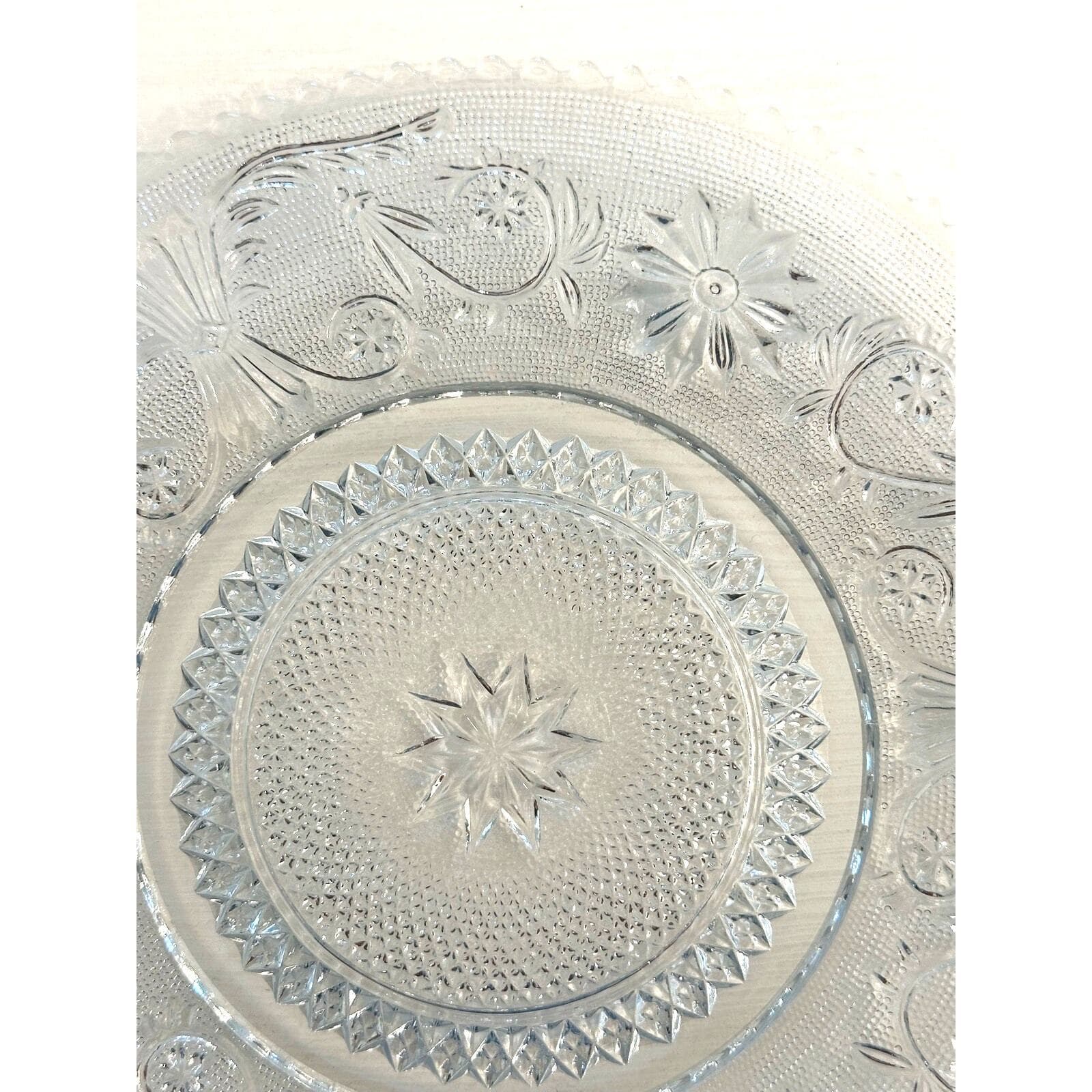 Duncan and Miller Sandwich Glass # 41 Vintage Dinner Plate-9 5/8" Rare Excellent - Thumbnail 3