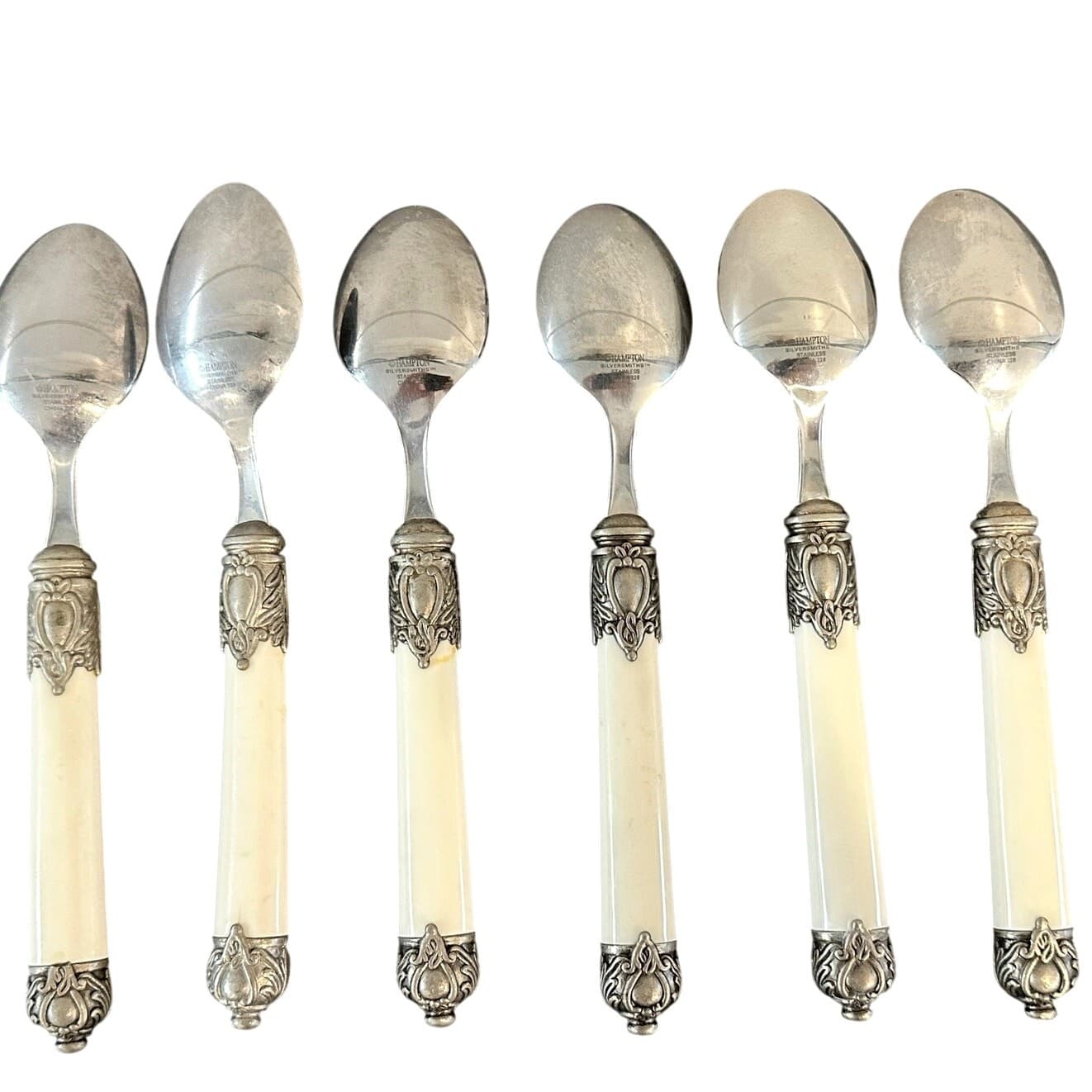 Hampton Silversmiths 'San Remo' Flatware Stainless Ivory Teaspoons-Set of 6 - Thumbnail 3