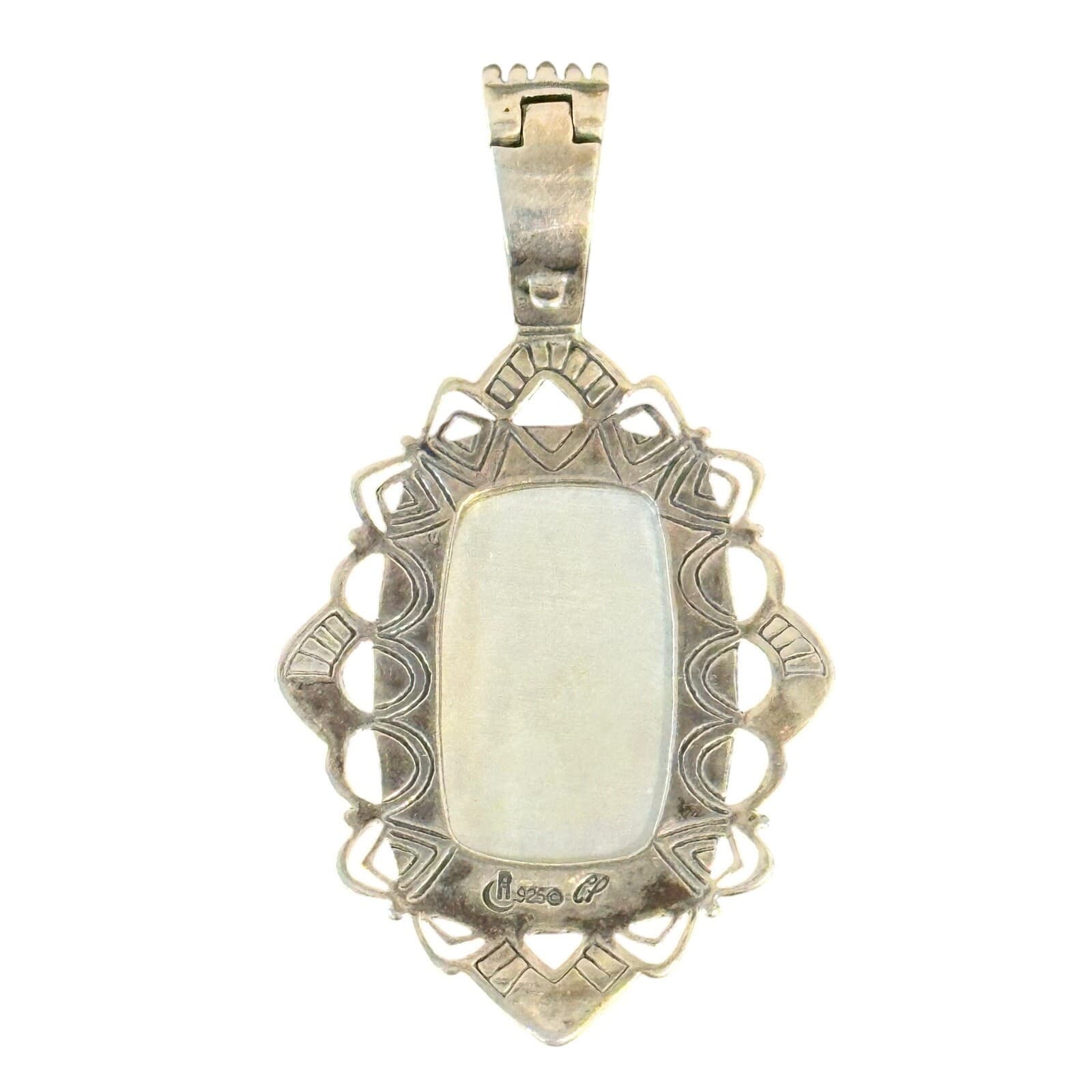 Carolyn Pollack Sterling Multi Gemstone Vintage Dragonfly Pendant Enhancer - Thumbnail 11