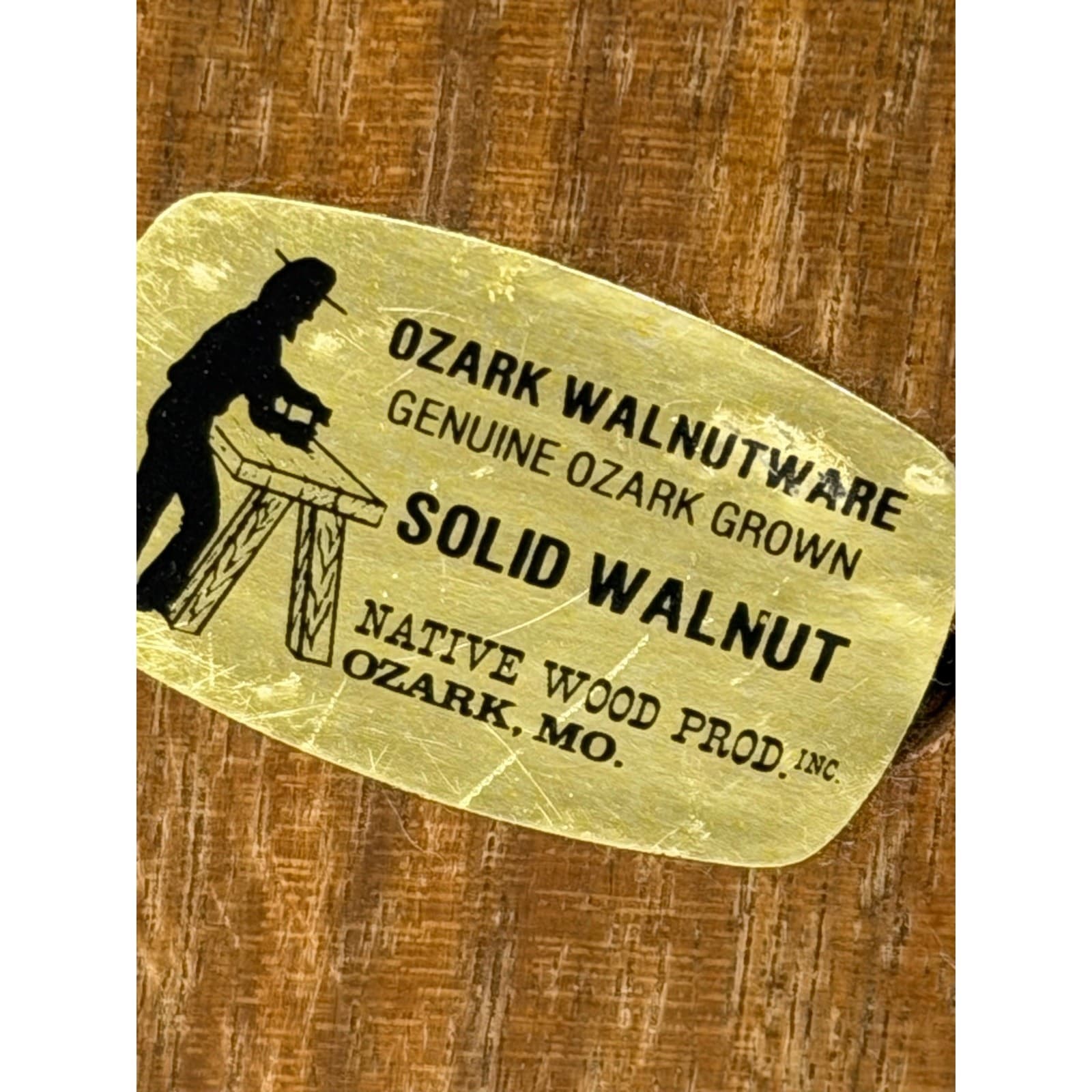 Pair Ozark WalnutWare Solid Walnut 5" Candlesticks Ozark Mo. - Thumbnail 5