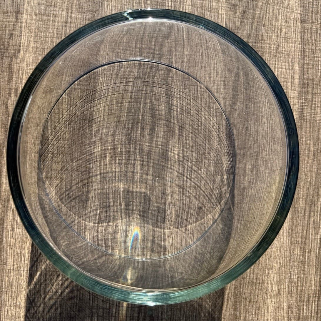Modern Elegant Clear Glass 8 Inch Cylinder Style Salad Serving Bowl - Thumbnail 7