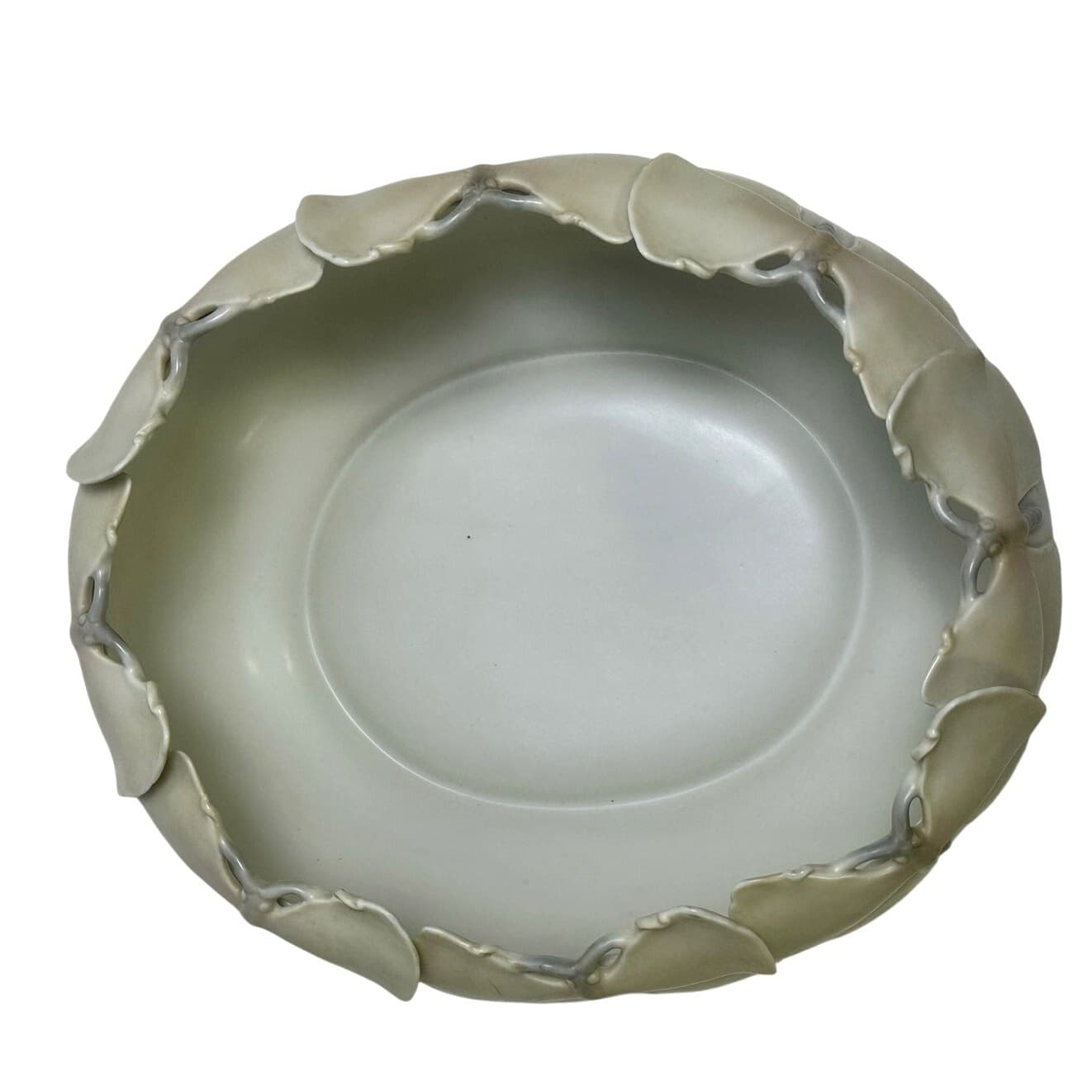 Fitz & Floyd 1982 Japan 'Elegant Butterflies' Large Oval Centerpiece Art Bowl - Thumbnail 5