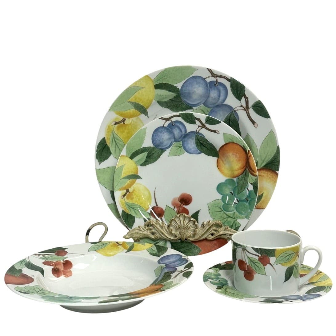 Studio Nova Retired 1999-2004 'Orchard Jewels' 5-Piece Place Setting-Exceptional - Thumbnail 3