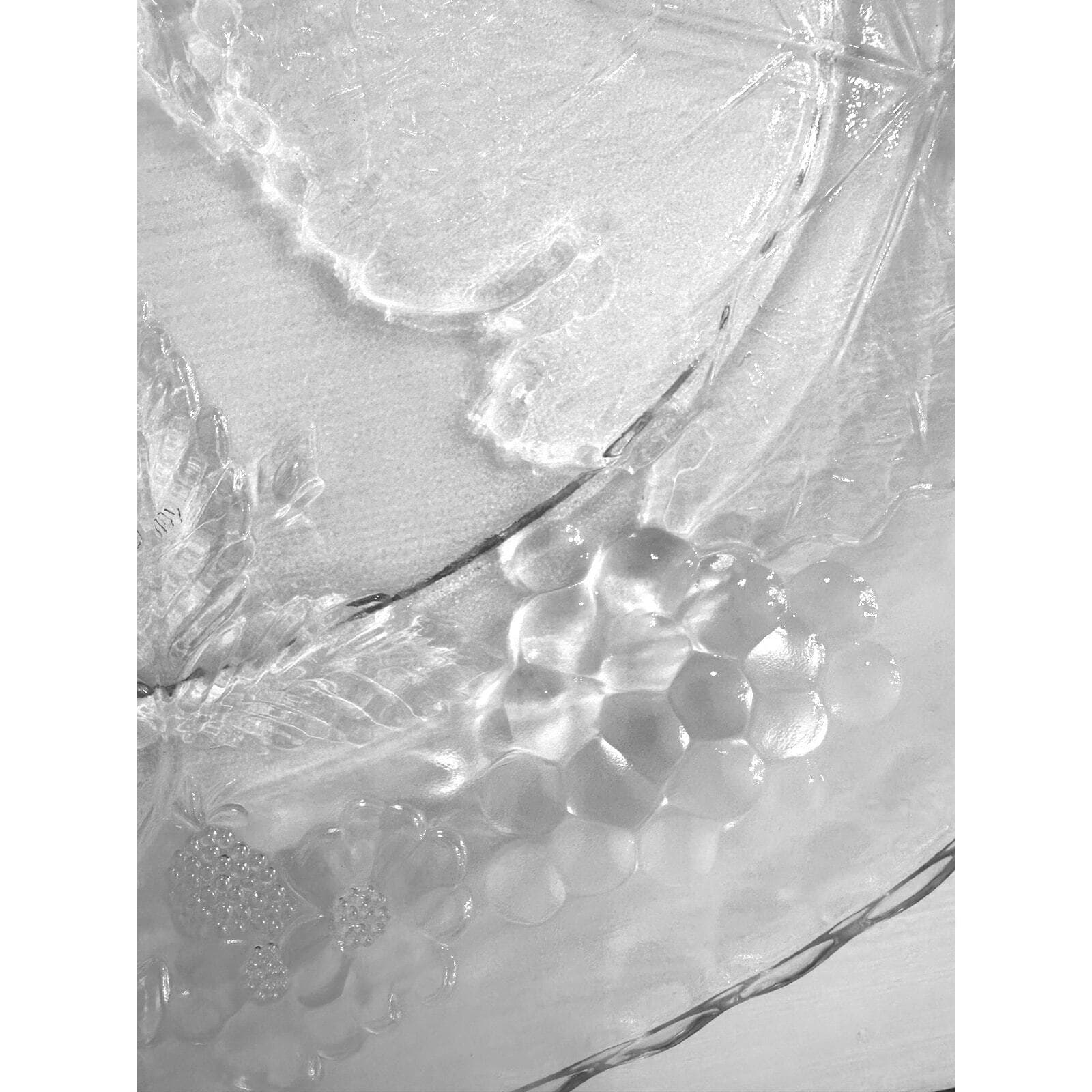 Anchor Hocking Heavy Glass Oval Embossed Grapes Leaves Berries Platter 17.75" - Thumbnail 7
