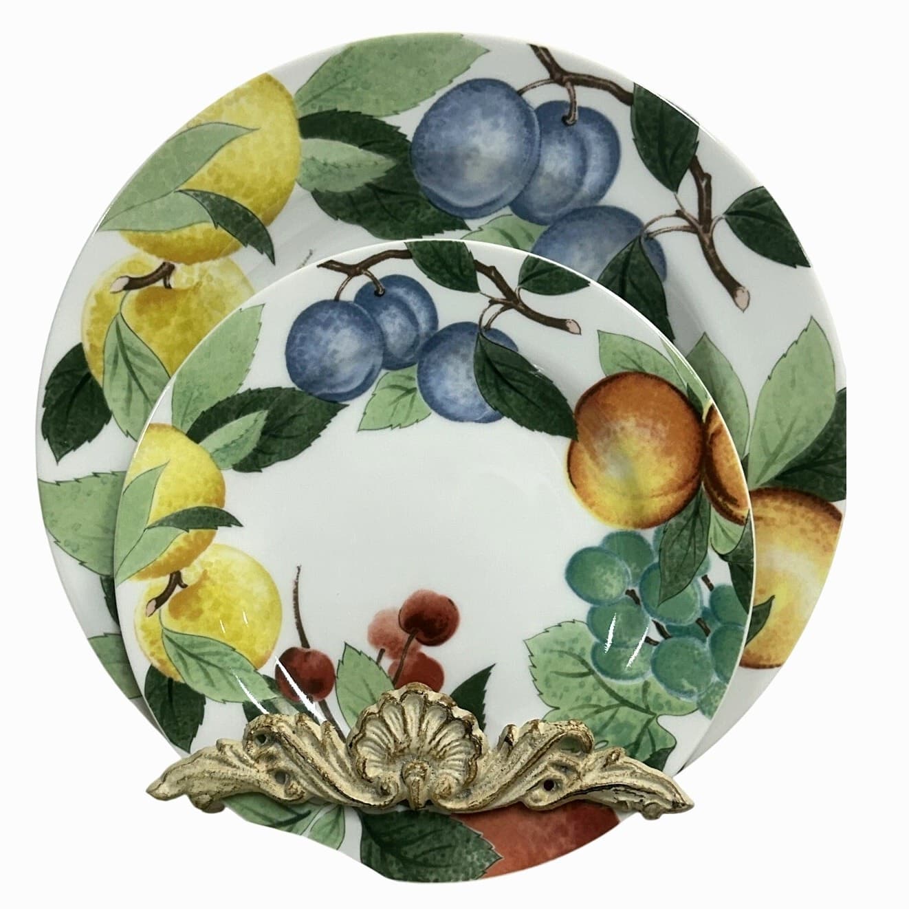 Studio Nova Retired 1999-2004 'Orchard Jewels' 5-Piece Place Setting-Exceptional - Thumbnail 2