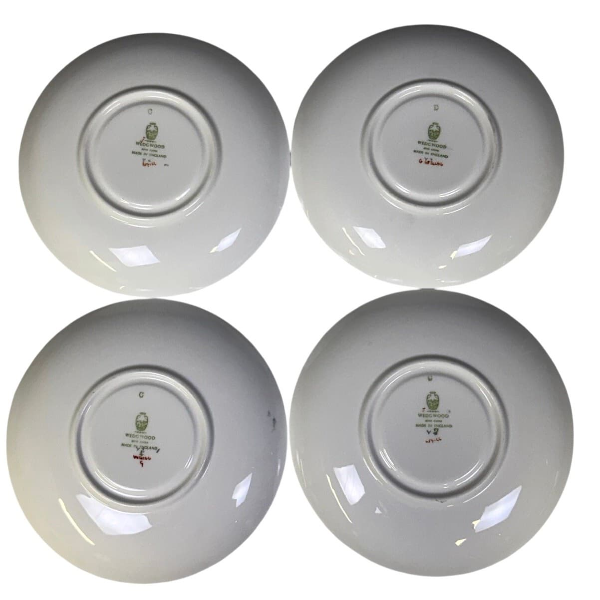 Wedgwood Retired 1952-1965 'Wild Oats' Bone China 5 5/8" Cup Saucers-Set of 4 - Thumbnail 3