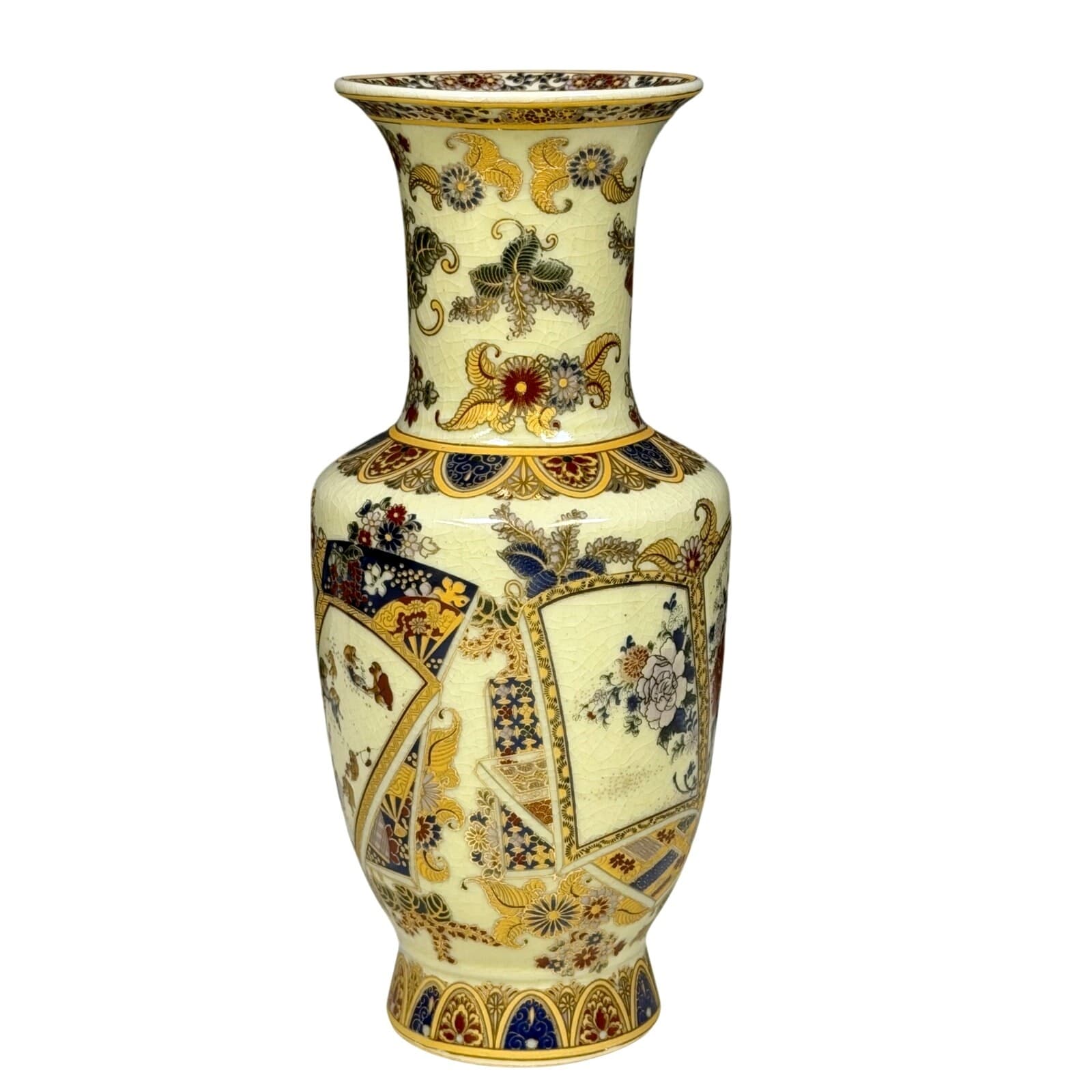 Mid to Late 20th Century 10.5" Elegant Asian Design Tall Decorative Vase - Thumbnail 2