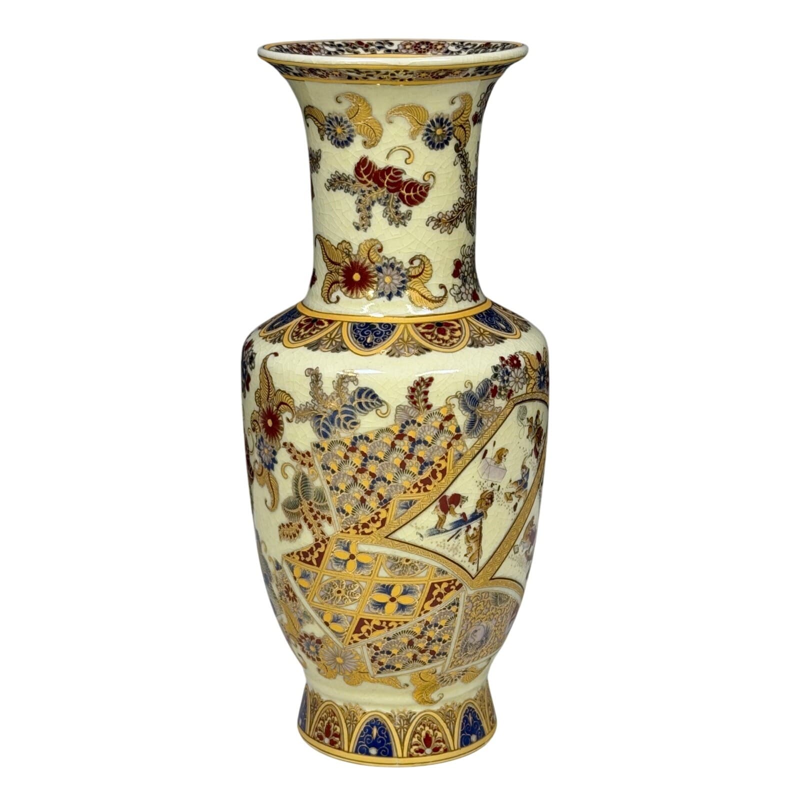 Mid to Late 20th Century 10.5" Elegant Asian Design Tall Decorative Vase - Thumbnail 4