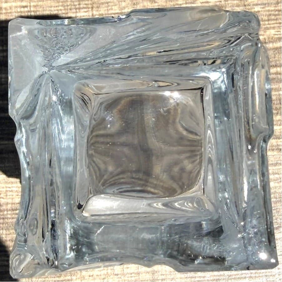 Warmensteinach Glaswerke Polar Crystal Vase 8.25" Brutalist MCM West Germany - Thumbnail 13