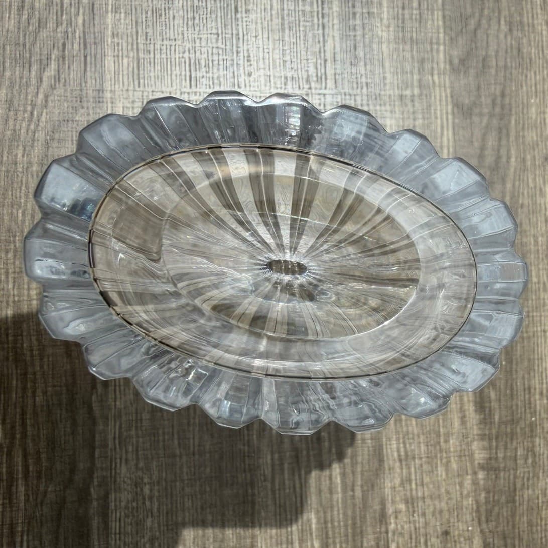 Atlantis Crystal 'Fantasy' Vase 10" Lead Crystal Portugal Ribbed Signed Etched - Thumbnail 6