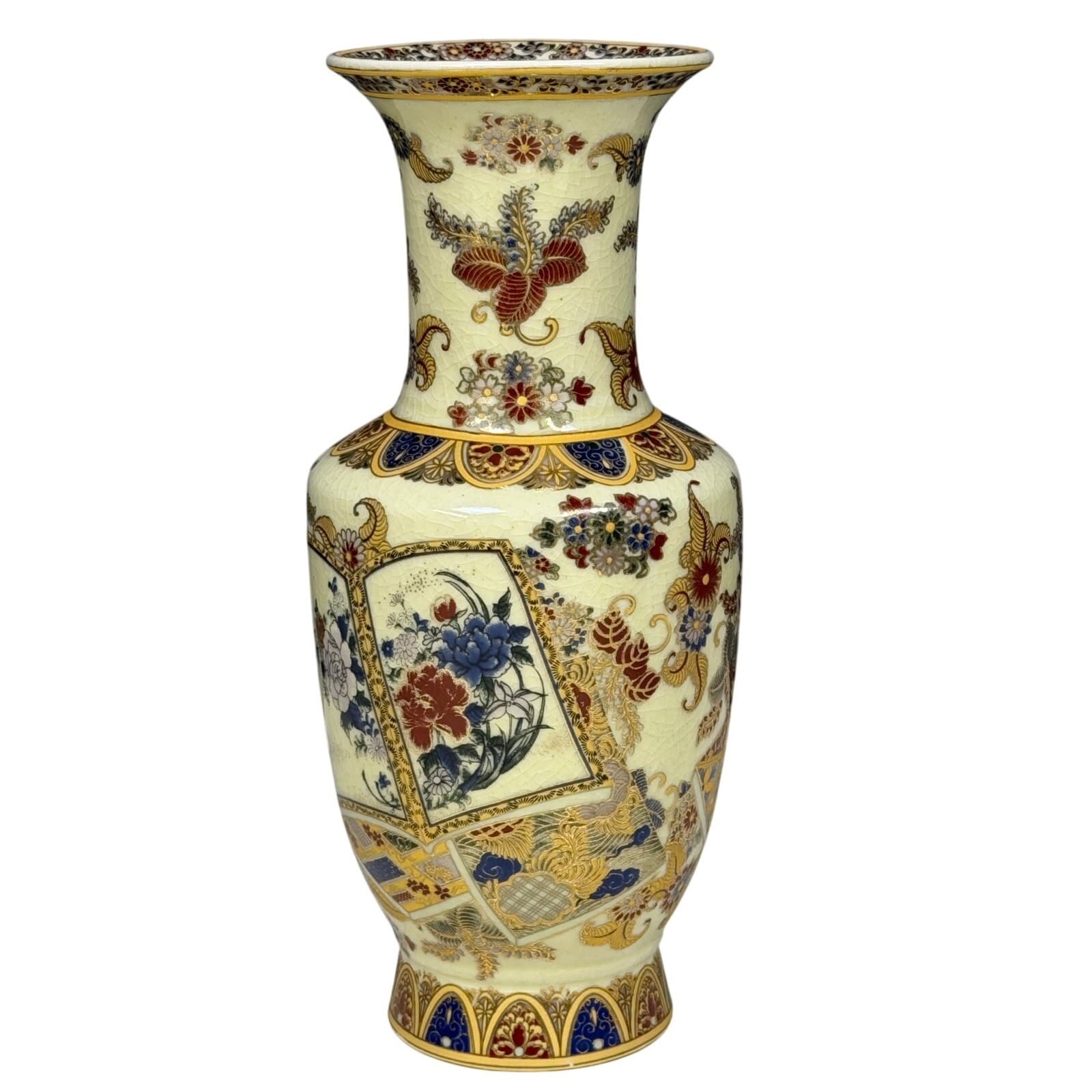 Mid to Late 20th Century 10.5" Elegant Asian Design Tall Decorative Vase - Thumbnail 3