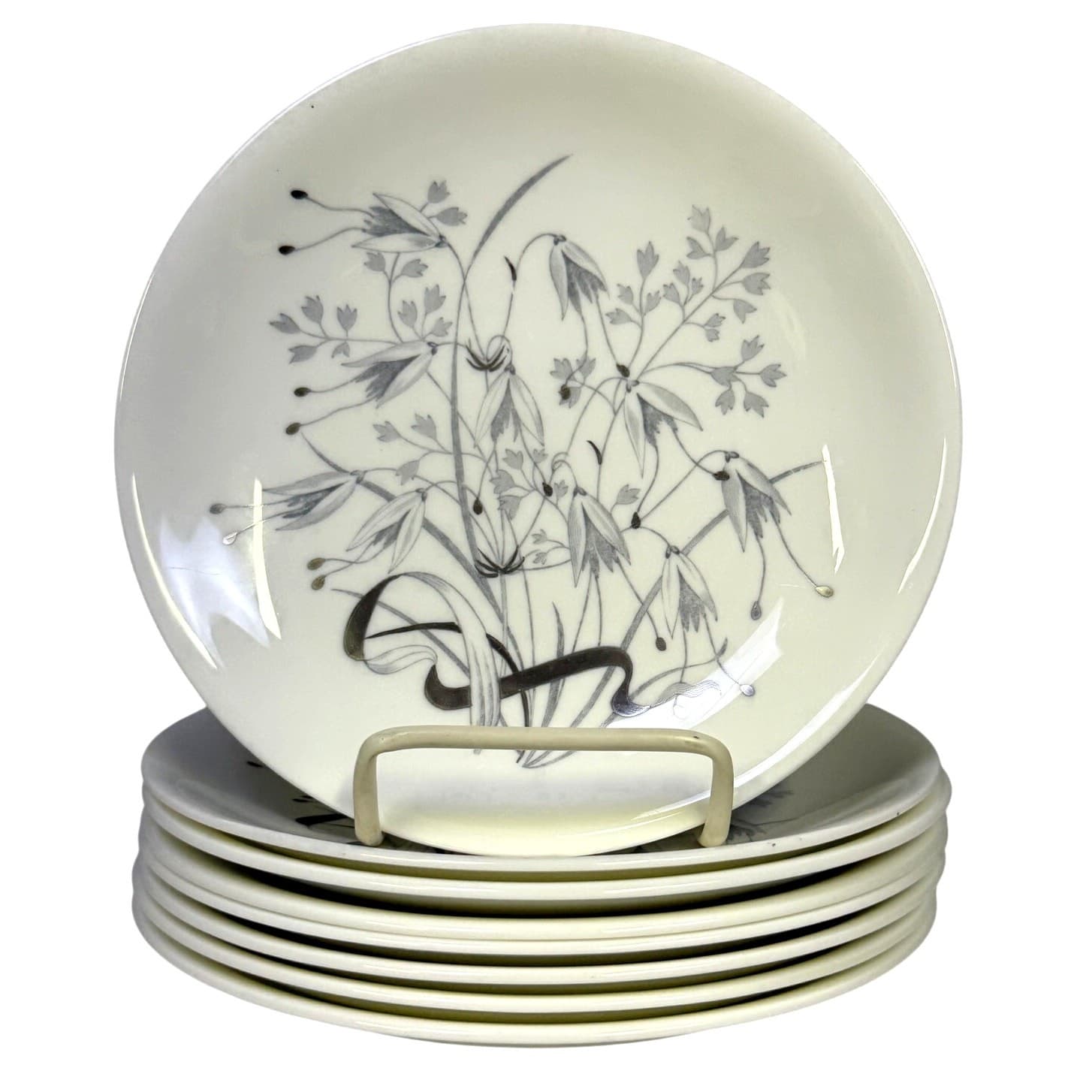 Wedgwood Retired 1952-1965 'Wild Oats' Bone China 6.75" Dessert Plates-Set of 8