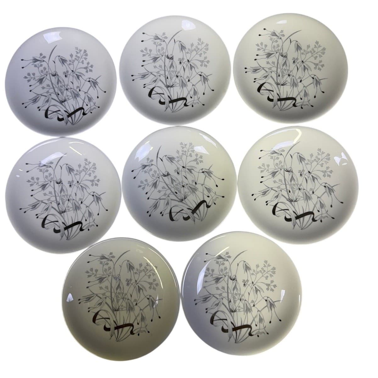 Wedgwood Retired 1952-1965 'Wild Oats' Bone China 6.75" Dessert Plates-Set of 8 - Thumbnail 3