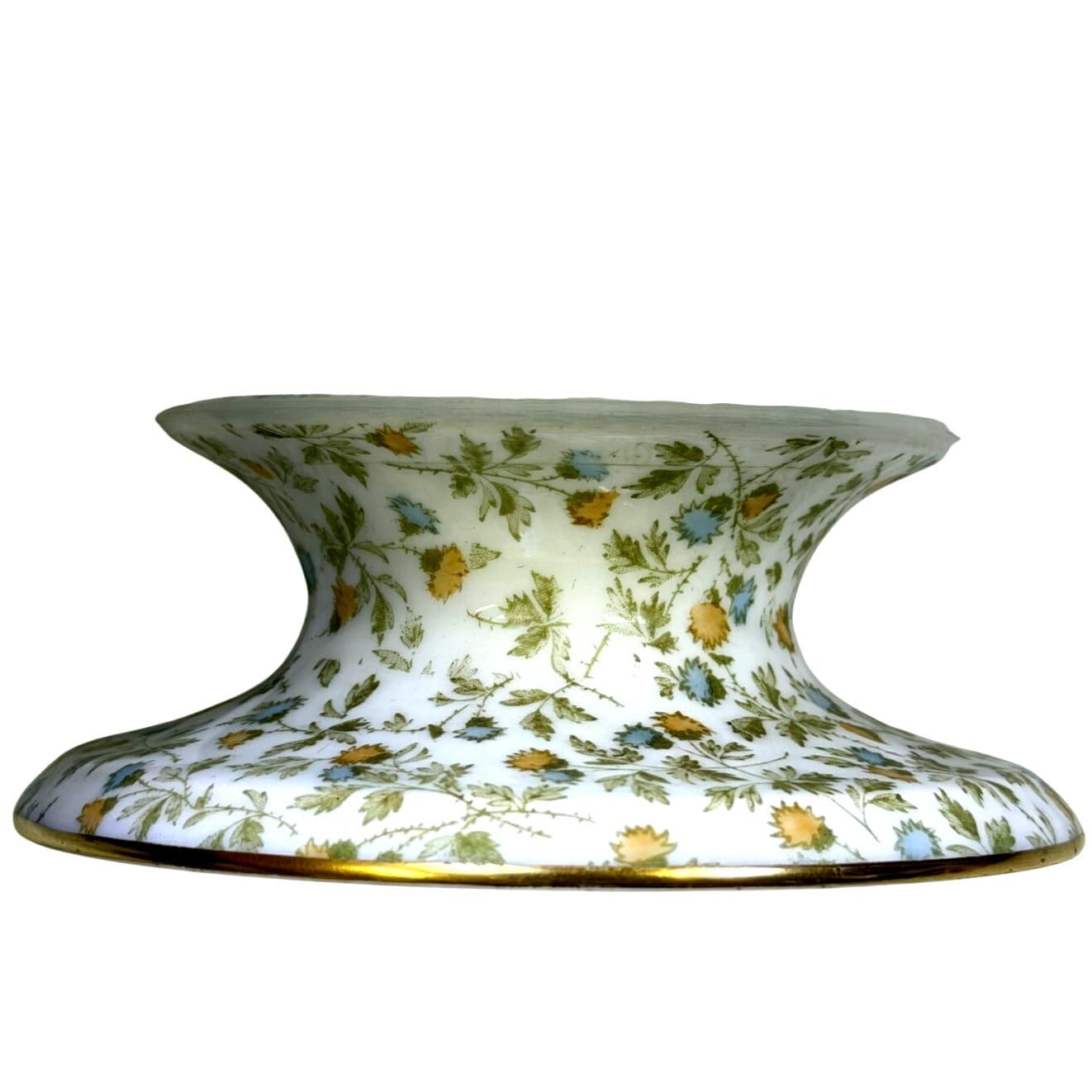 Rare Wedgwood England c. 1890 Hand Painted Enameled Transfer Pattern Cake Stand - Thumbnail 8