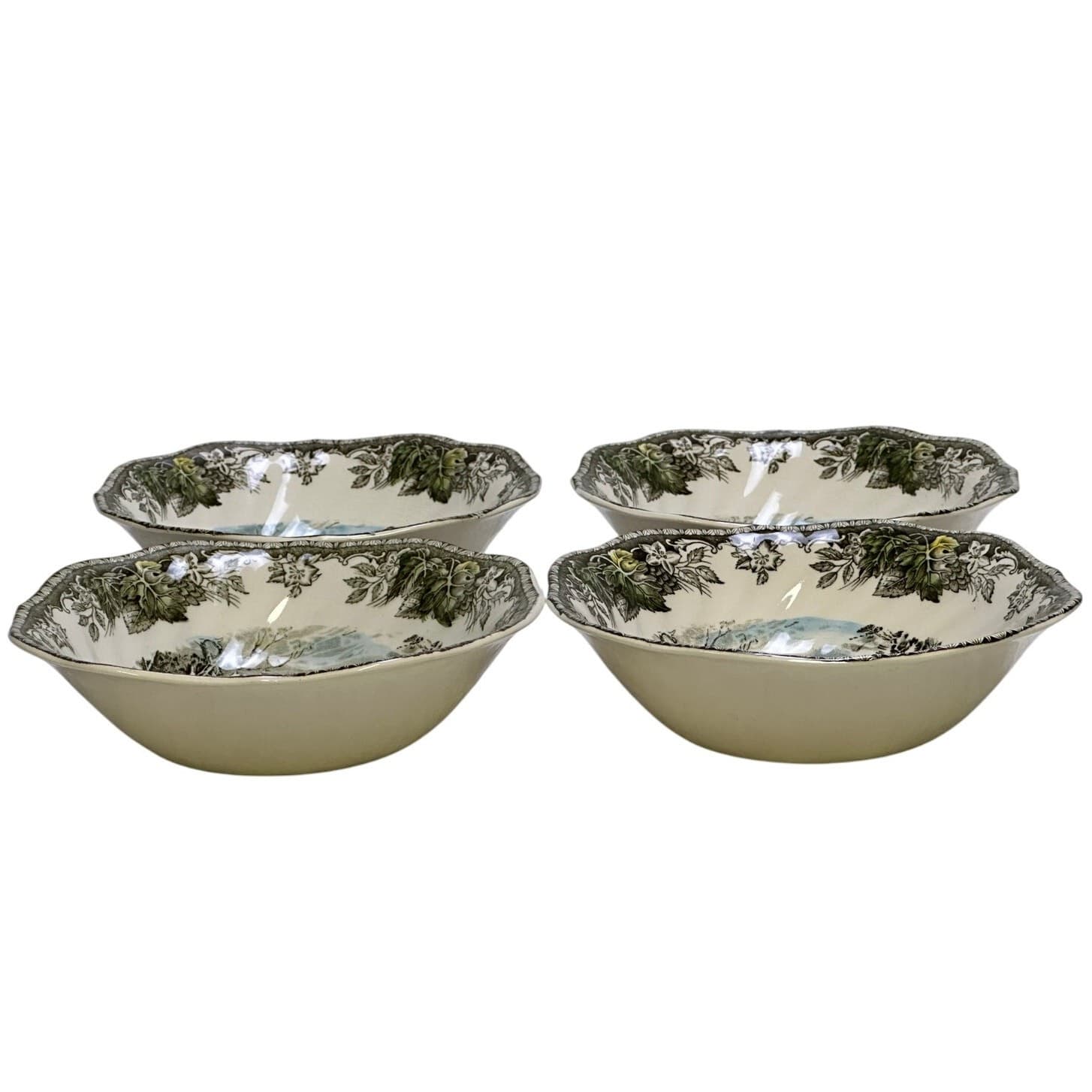 Johnson Bros Friendly Village England Vintage Covered Bridge Cereal Bowl-Set 4 - Thumbnail 3