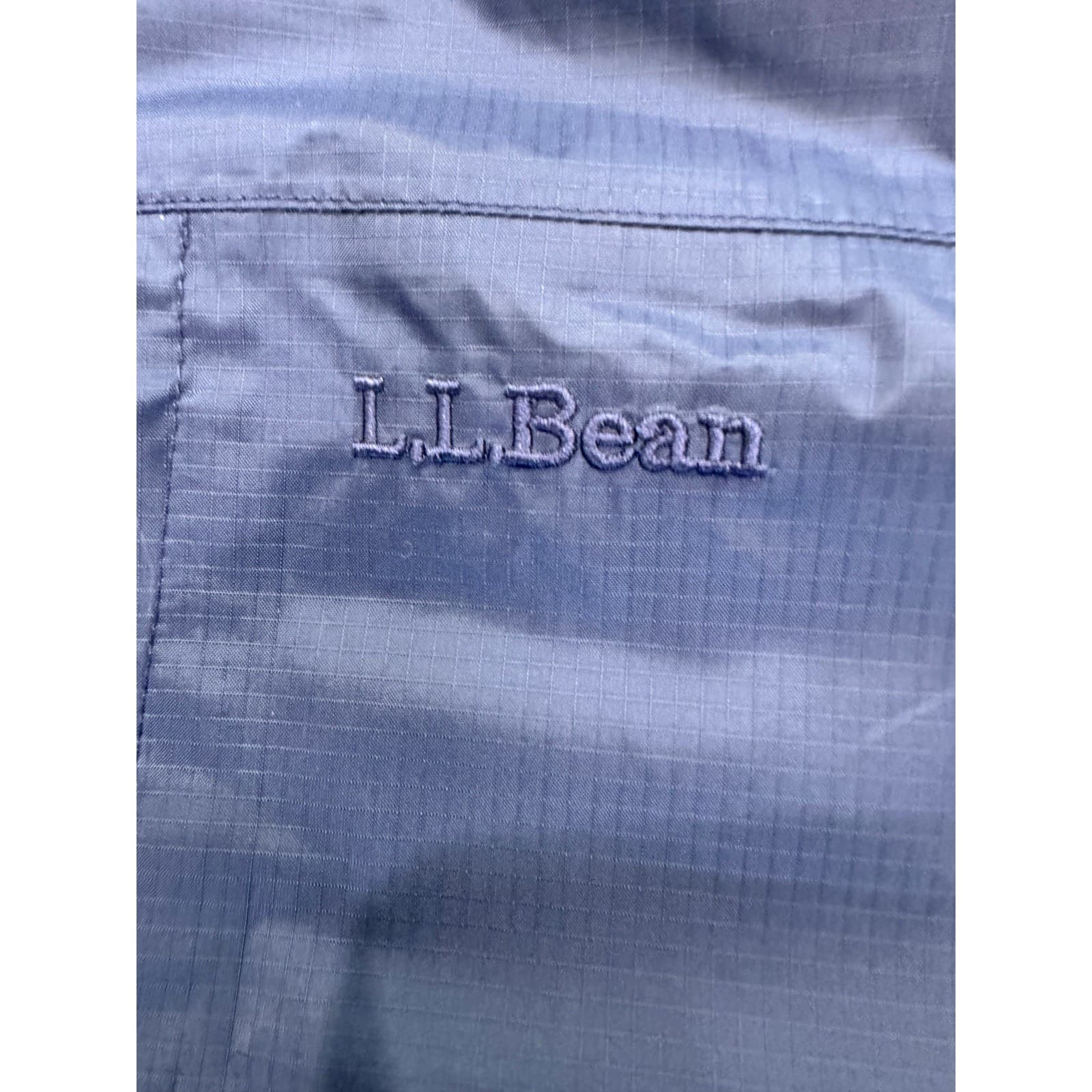 L L Bean 293753 Men's Large Nylon Mountain Parka Navy Blue Hood Water Resistant - Thumbnail 11