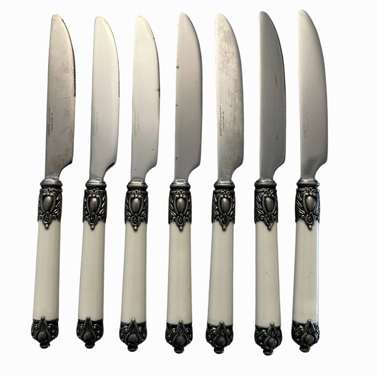 Hampton Silversmiths 'San Remo' Flatware Stainless Ivory Dinner Knives-Set of 7 - Thumbnail 3