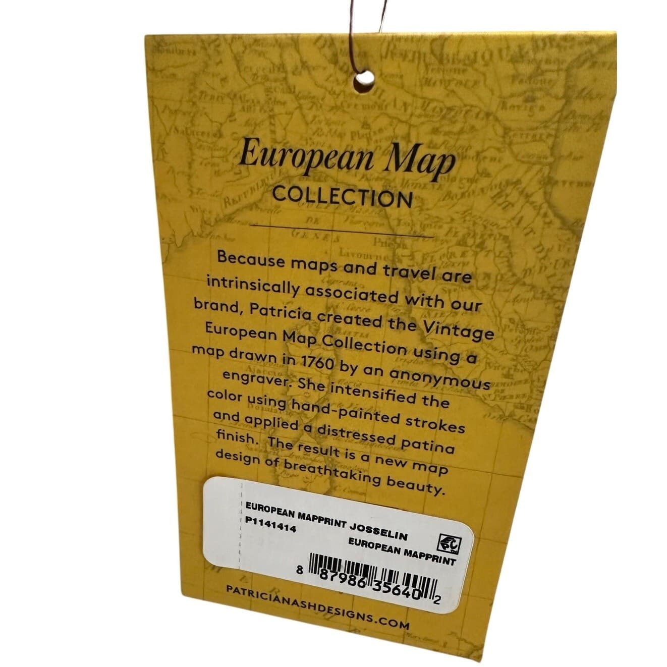 Patricia Nash Leather 'Josselin' Crossbody Satchel Bag- European Map-NEW - Thumbnail 12