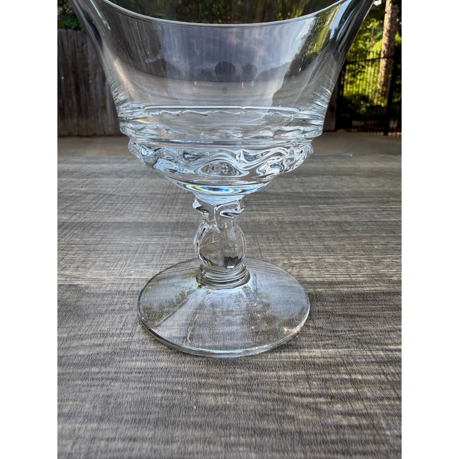 Fostoria 'Century' Tall Champagne/Sherbet Glasses Crystal Vintage Elegant-Set 8 - Thumbnail 7