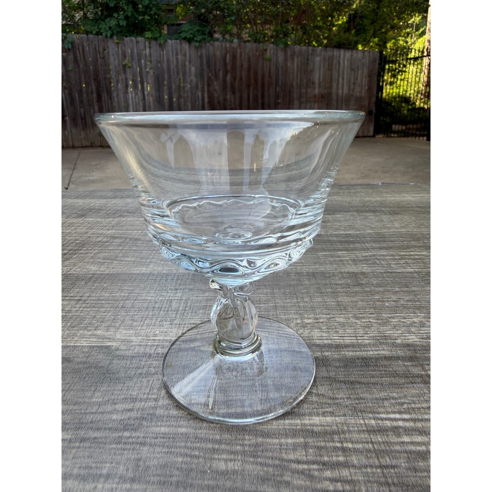 Fostoria 'Century' Tall Champagne/Sherbet Glasses Crystal Vintage Elegant-Set 8 - Thumbnail 4