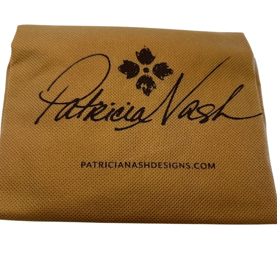 Patricia Nash Large Leather 'Madison' Tote/Shoulder Bag Floral Oil Painting-NEW - Thumbnail 13