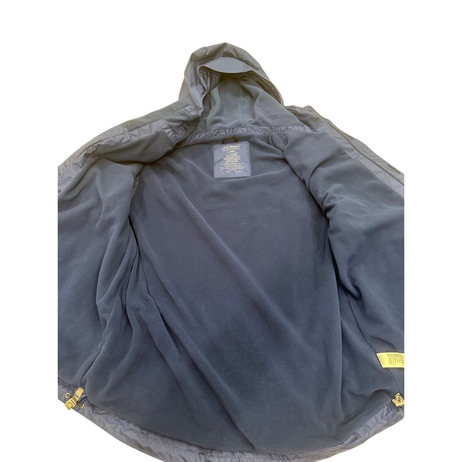 L L Bean 293753 Men's Large Nylon Mountain Parka Navy Blue Hood Water Resistant - Thumbnail 13