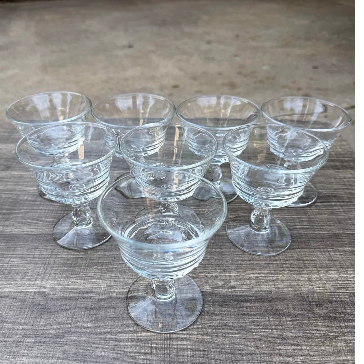 Fostoria 'Century' Tall Champagne/Sherbet Glasses Crystal Vintage Elegant-Set 8 - Thumbnail 3