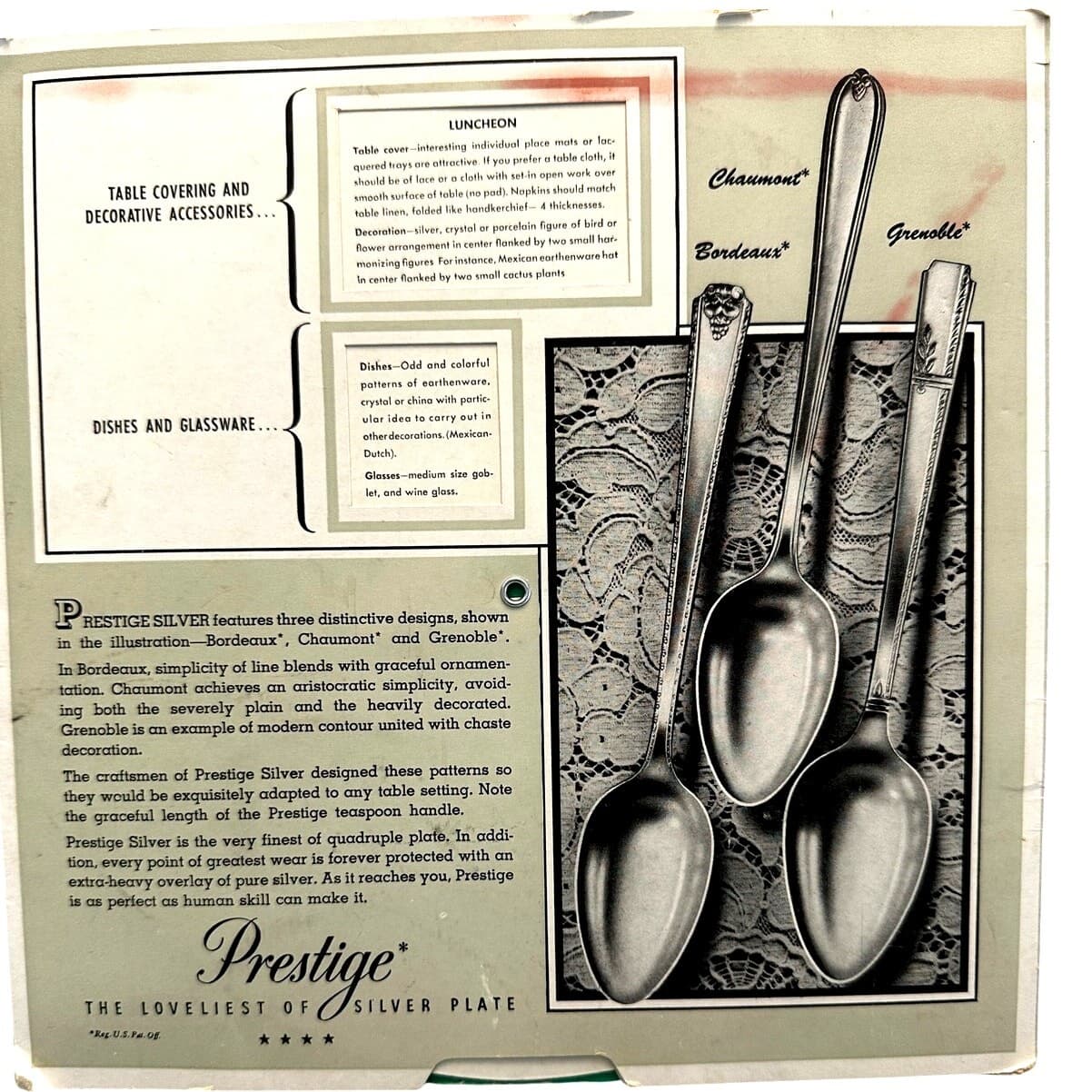 Oneida Silver Prestige 1945 'Bordeaux' Silverplate 60-Piece Flatware Set w/Chest - Thumbnail 14