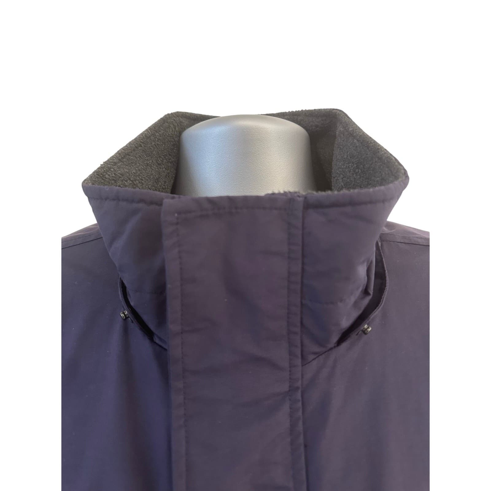 Lands' End Men's Large Aircore-200 Navy Fleece Lined Insulated Long Winter Coat - Thumbnail 2