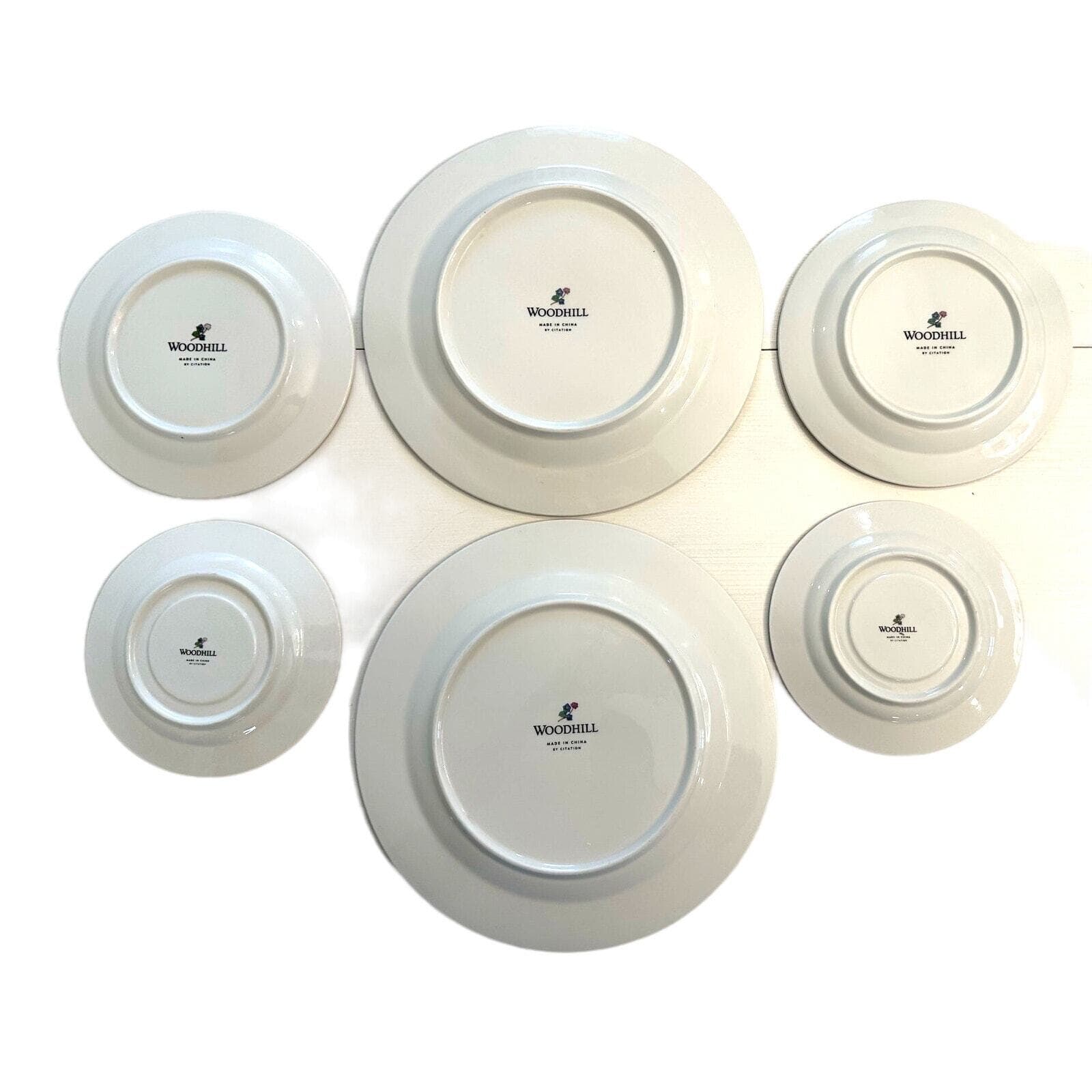 Woodhill by Citation-2 Dinner Plates 2 Salad Plates 2 Saucers-6 Pieces Total - Thumbnail 6