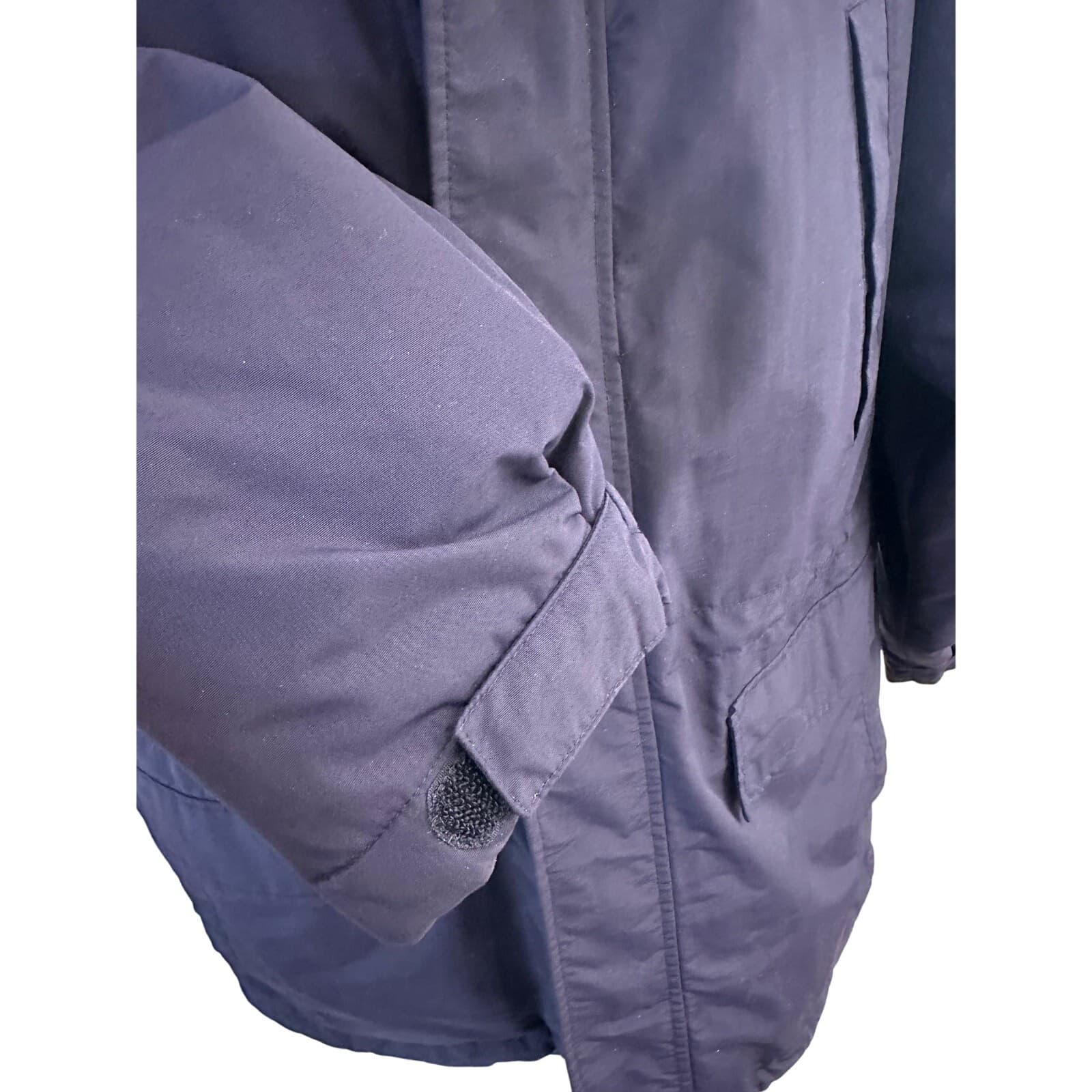 Lands' End Men's Large Aircore-200 Navy Fleece Lined Insulated Long Winter Coat - Thumbnail 7
