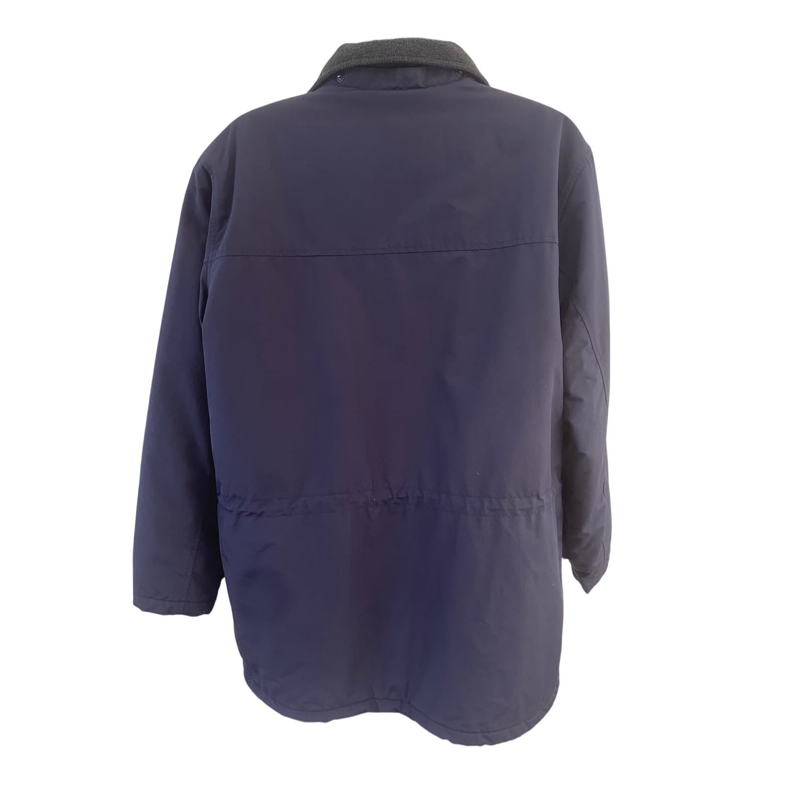 Lands' End Men's Large Aircore-200 Navy Fleece Lined Insulated Long Winter Coat - Thumbnail 8