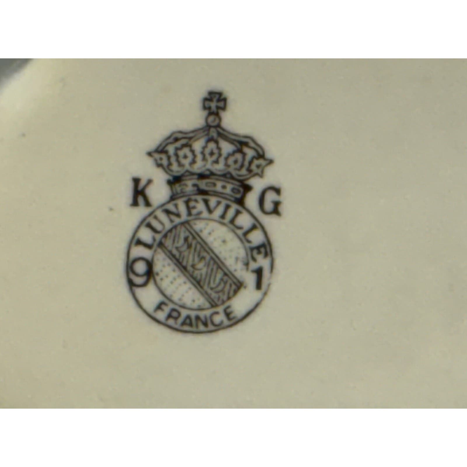 Antique K&G Luneville France Porcelain Mantel Clock Handpainted Floral 8” Rare - Thumbnail 6