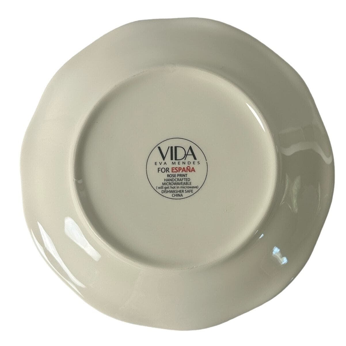 Eva Mendes VIDA Rose Print for ESPANA 8.5 " Round Salad Plate-Excellent to Mint! - Thumbnail 6
