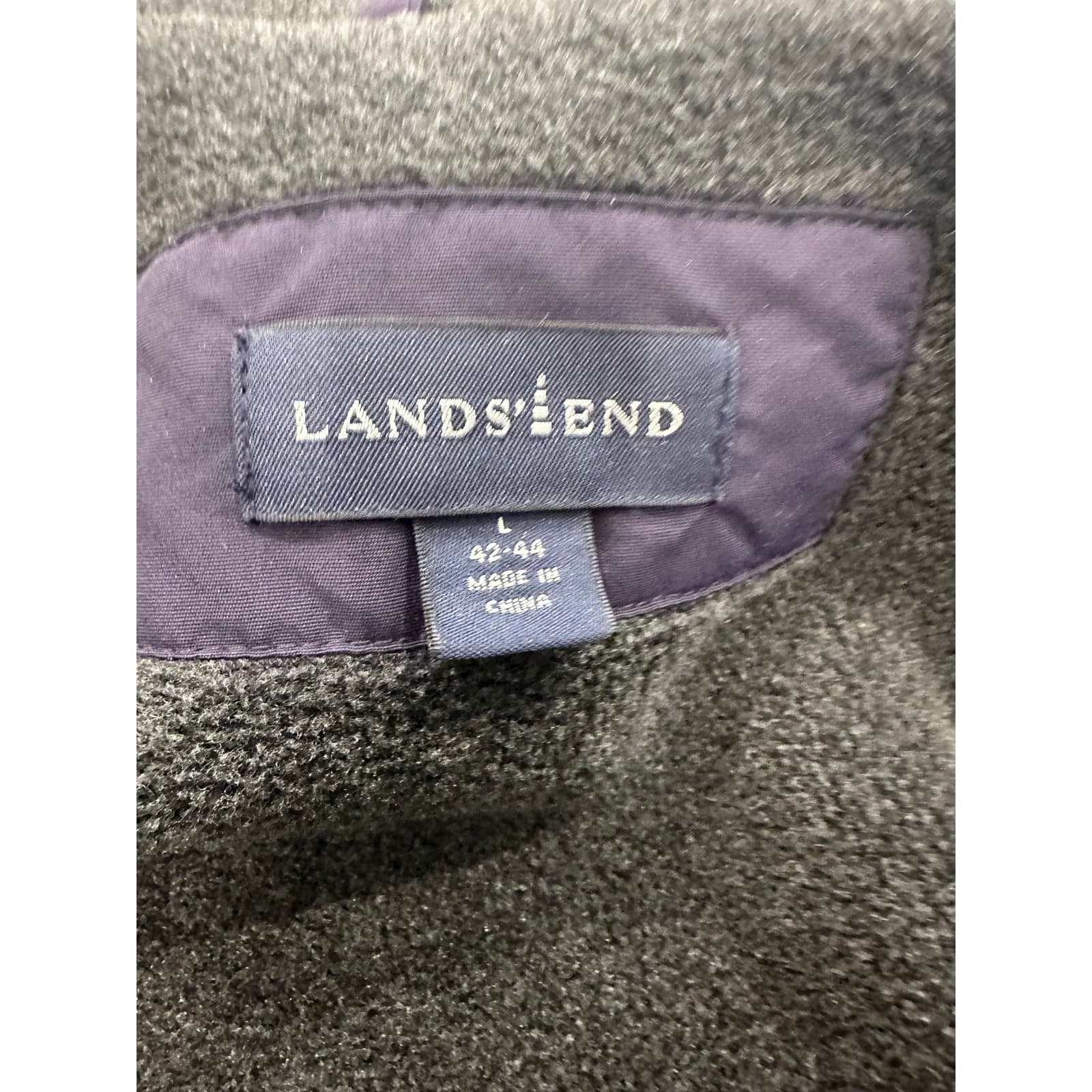 Lands' End Men's Large Aircore-200 Navy Fleece Lined Insulated Long Winter Coat - Thumbnail 15