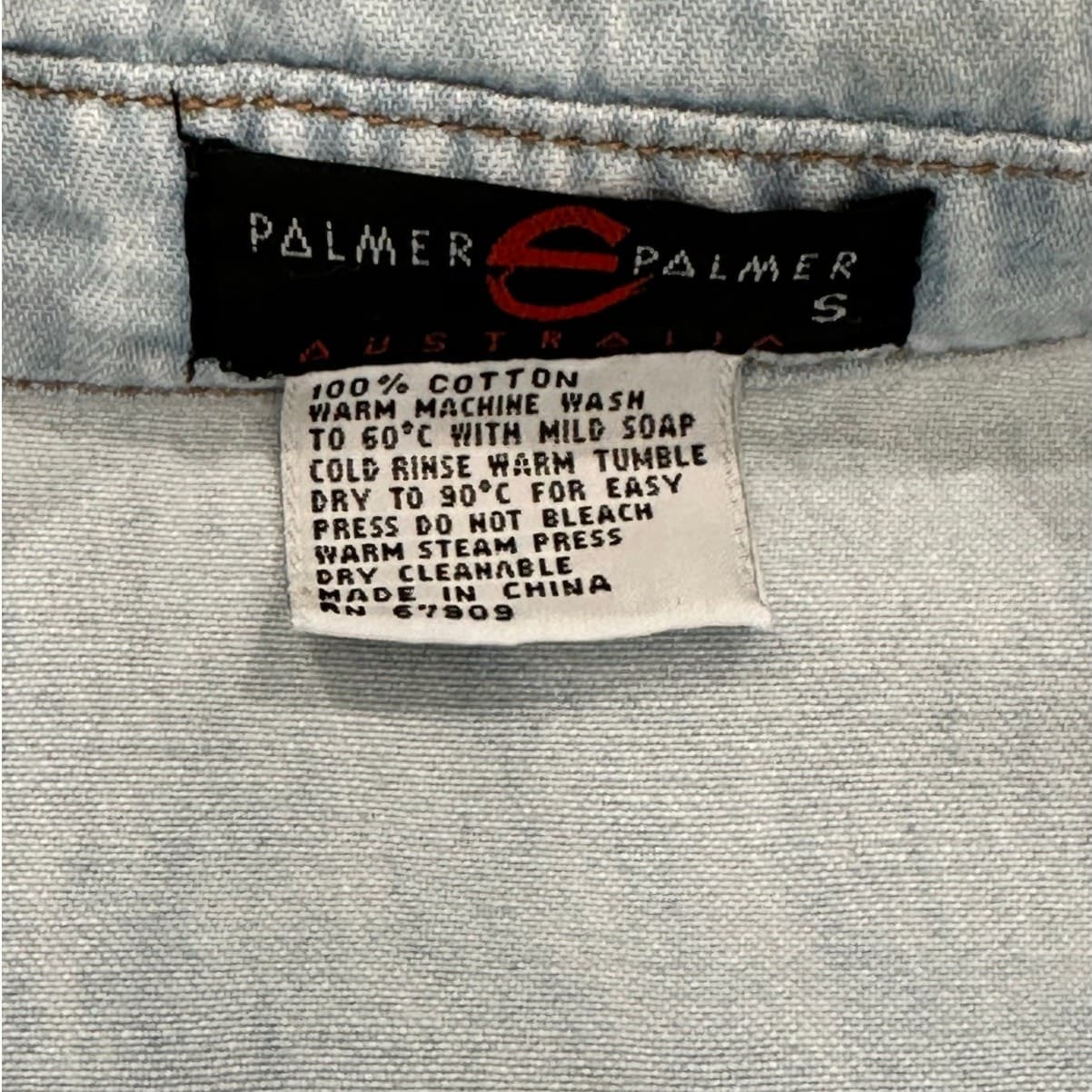 Palmer e Palmer Australia Denim Attitude 5000 Cowgirl Shirt Black Stitching-S - Thumbnail 8