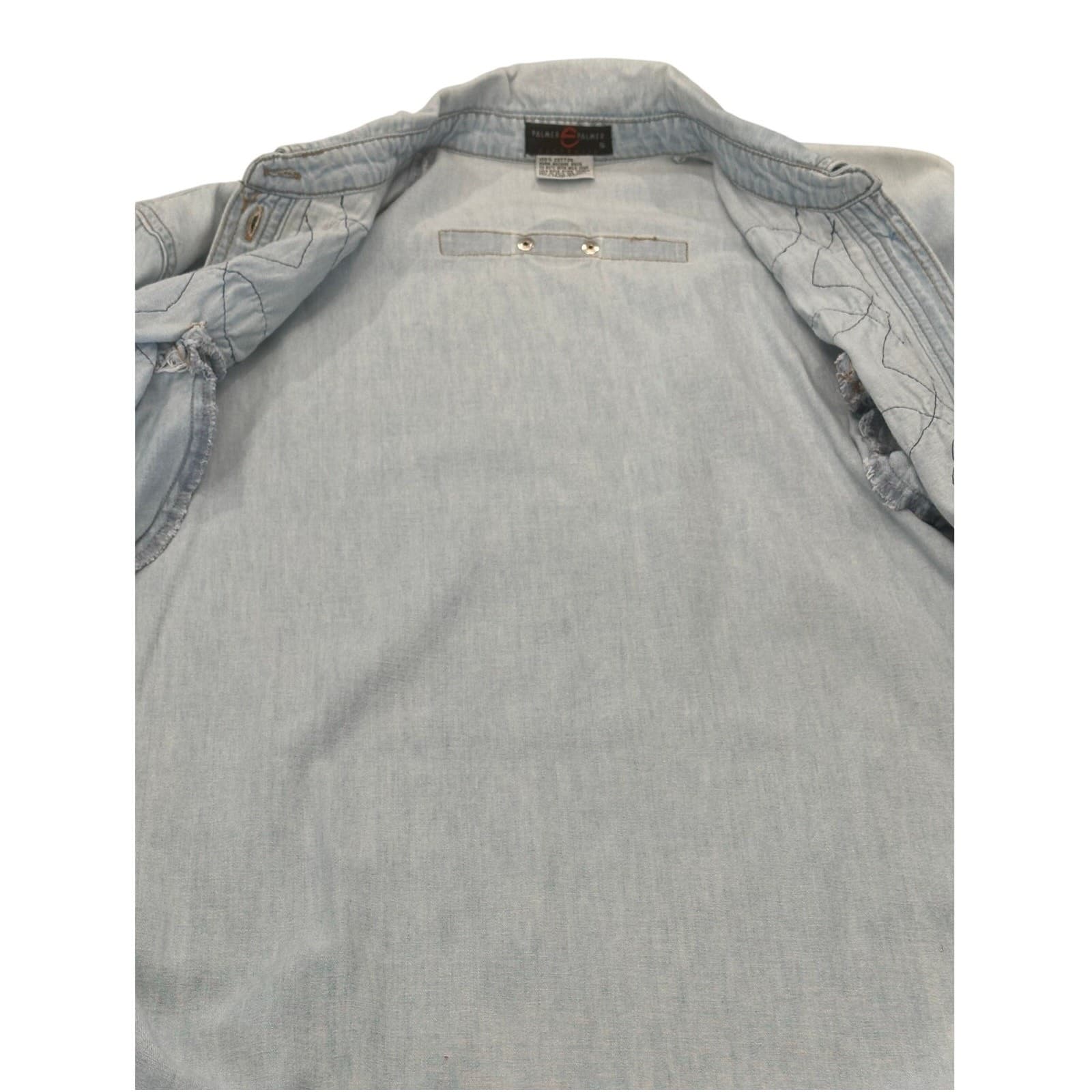 Palmer e Palmer Australia Denim Attitude 5000 Cowgirl Shirt Black Stitching-S - Thumbnail 6