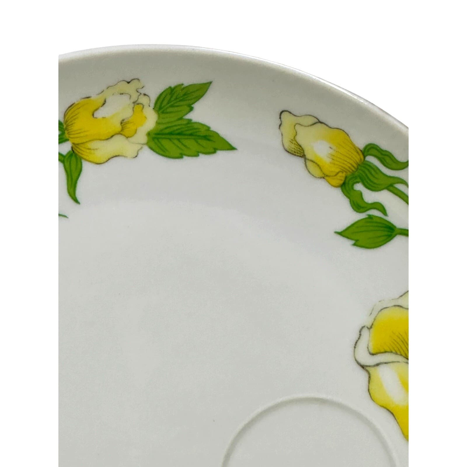 Fitz & Floyd Japan 1975-1980 Retired 'Yellow Rose' 9 1/8" Snack Plates-Set of 3 - Thumbnail 5